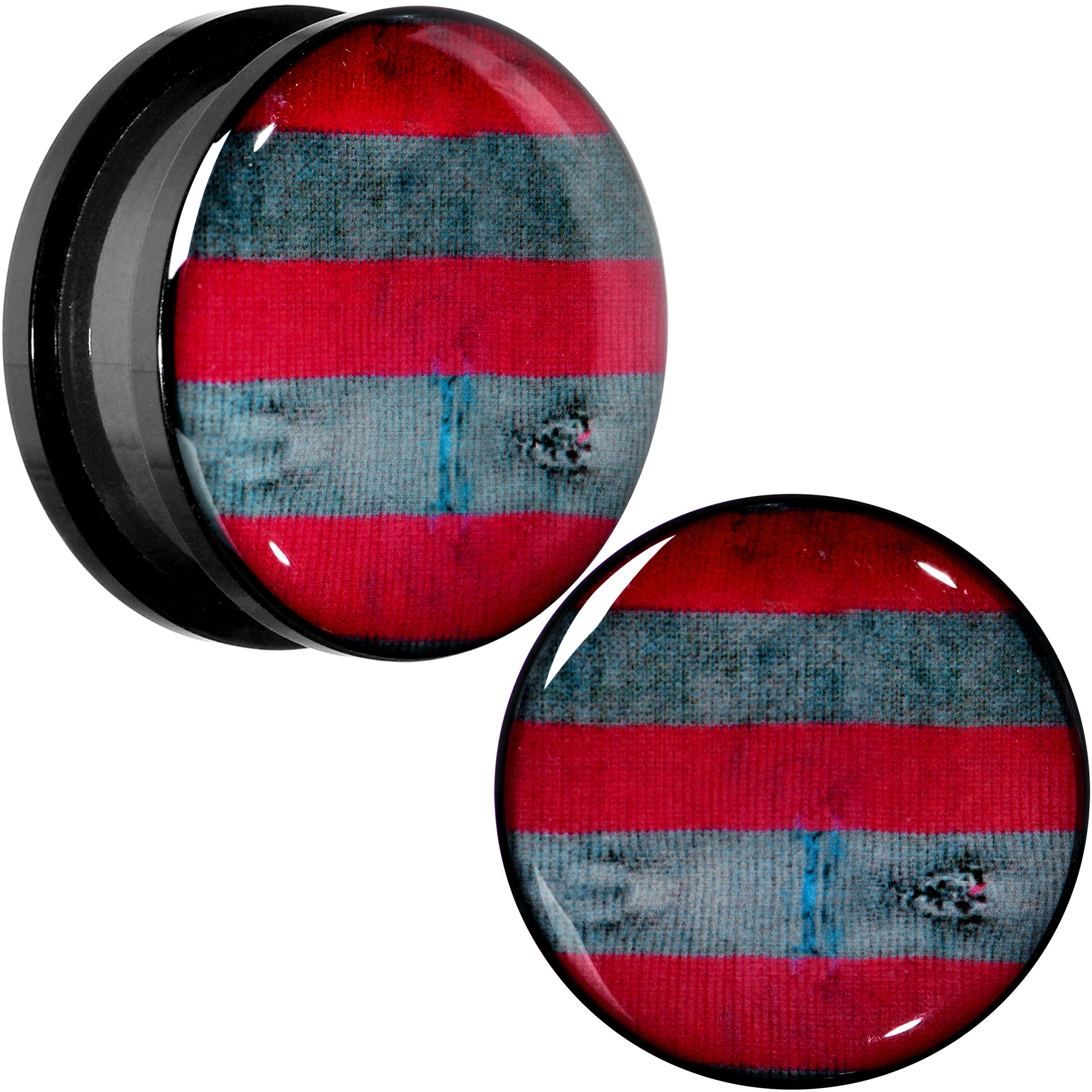Licensed Nightmare on Elm Street Freddy Stripes Screw Fit Plug Set - Image 2
