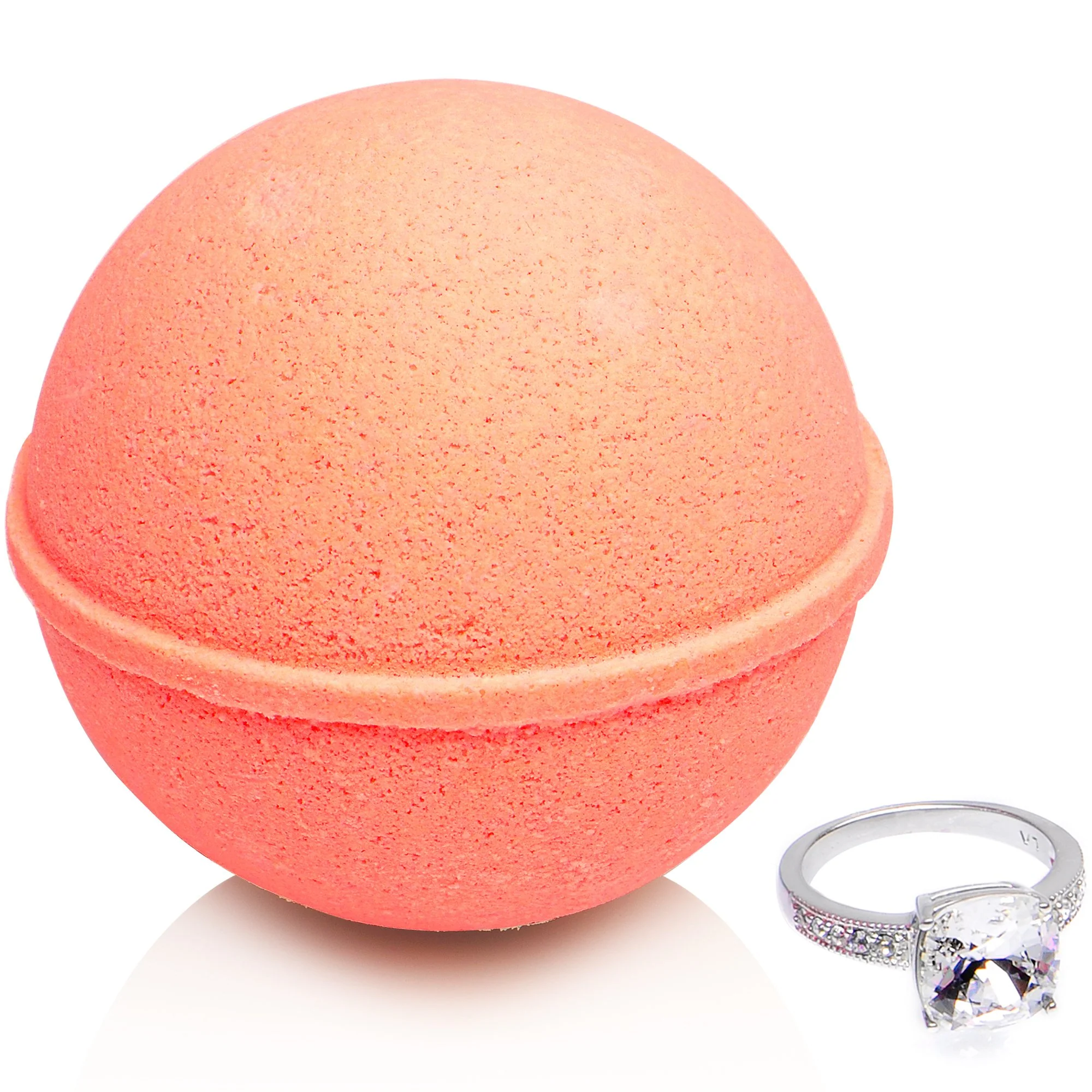 Life of the Party Pink Grapefruit Bath Bomb with Jewelry Ring Inside - Image 5