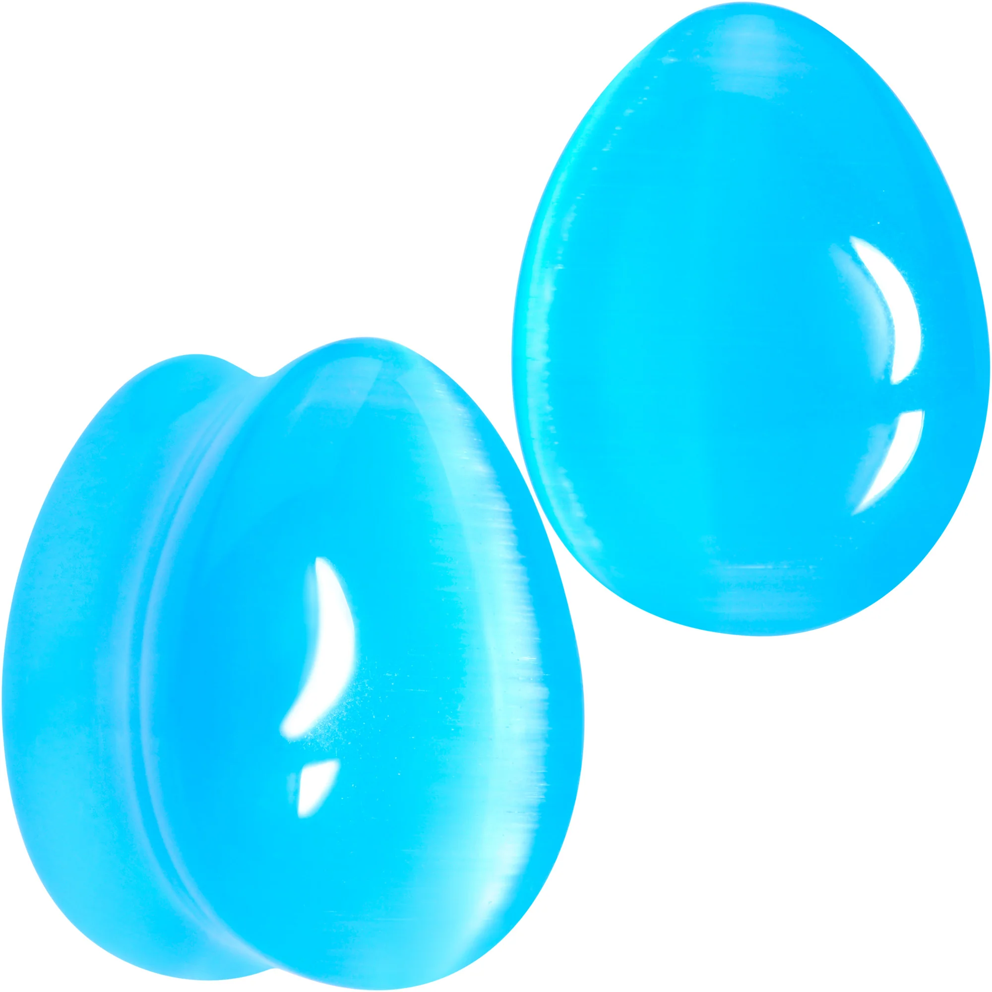 Light Blue Glass Teardrop Plug Set - Image 10