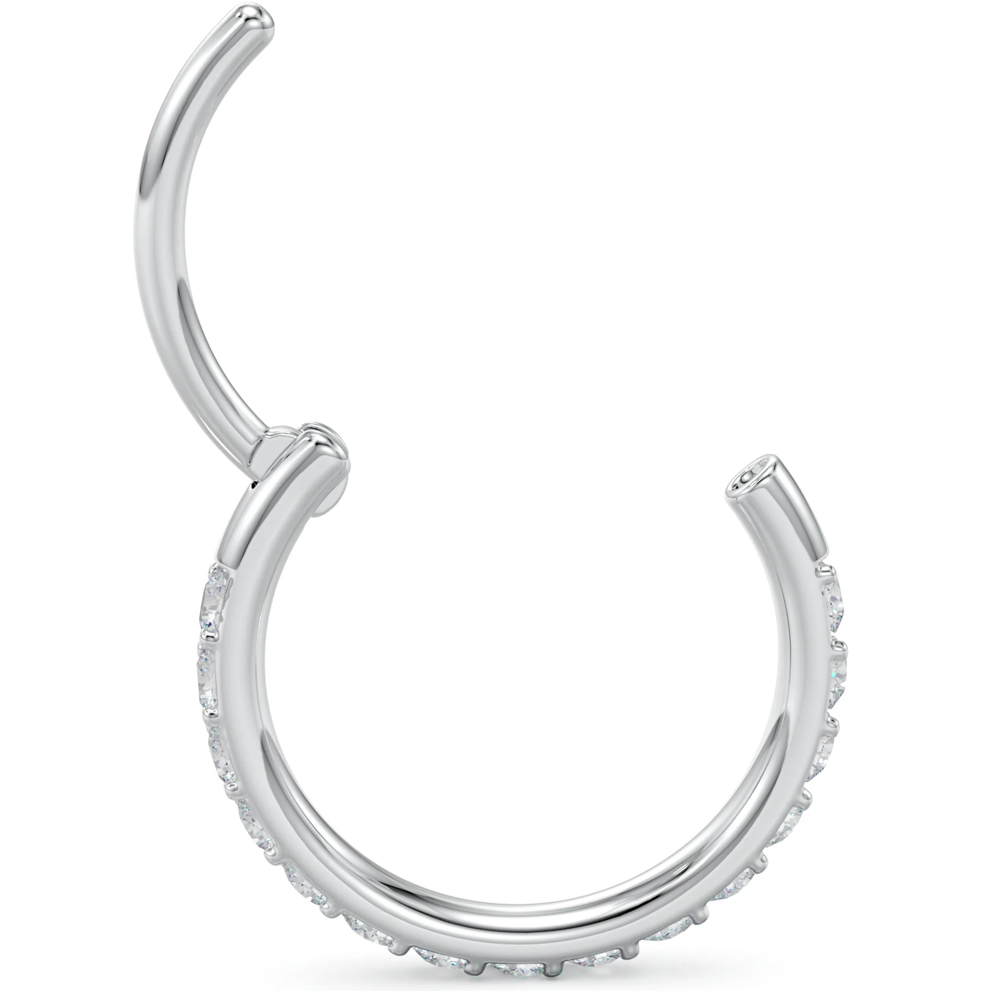 Micro Gem Titanium Hinged Nose Hoop - Image 7