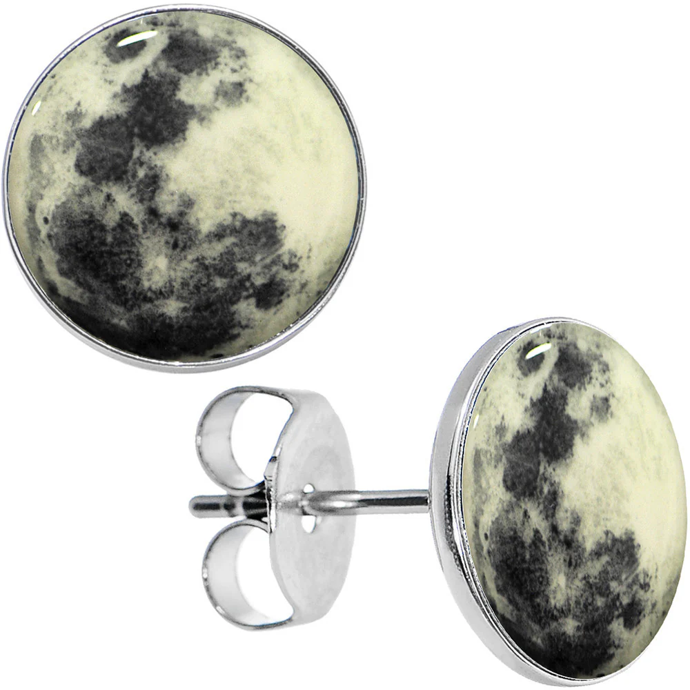 Moon Glow in the Dark Stud Earrings - Image 8