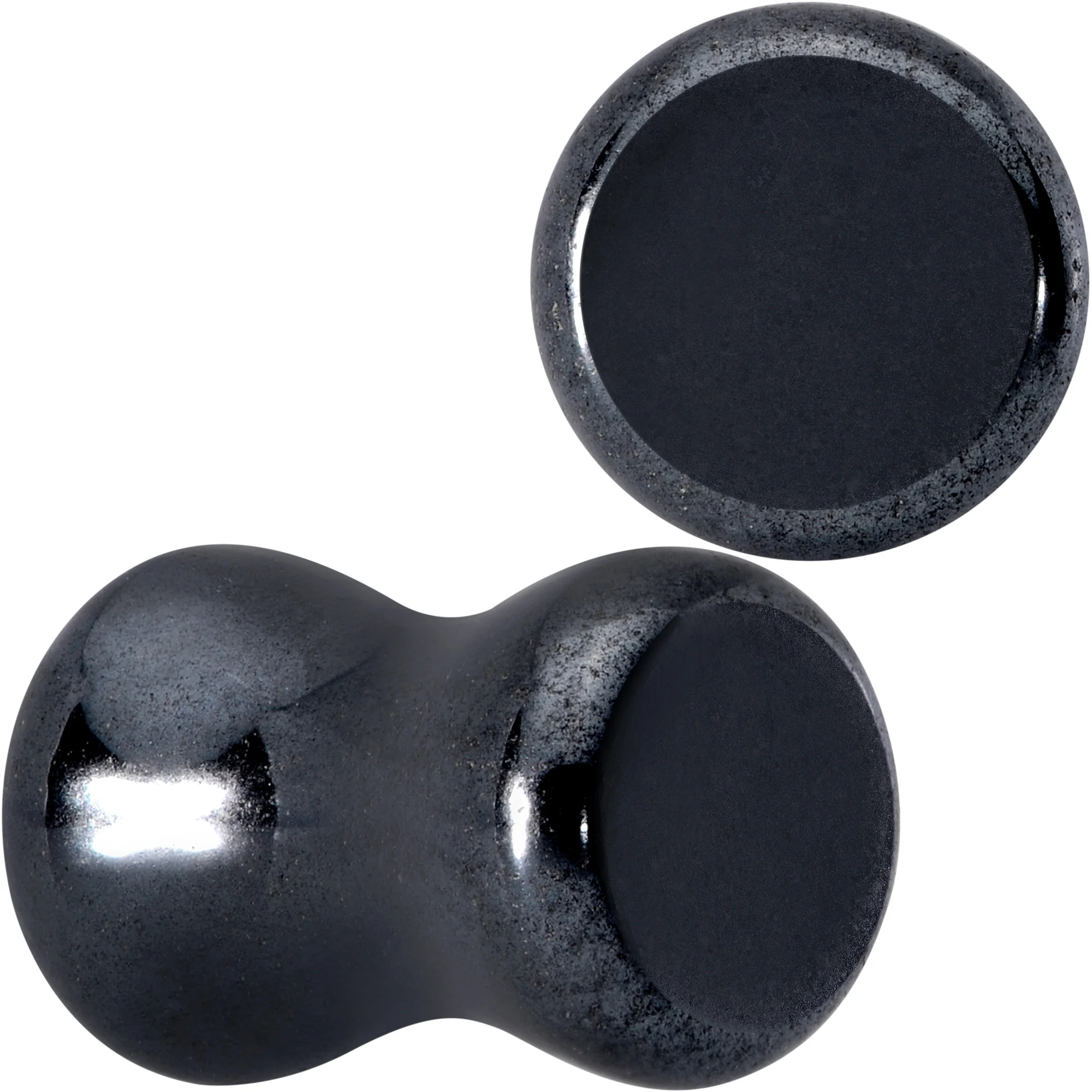 Natural Black Hematite Stone Saddle Plug Set - Image 10