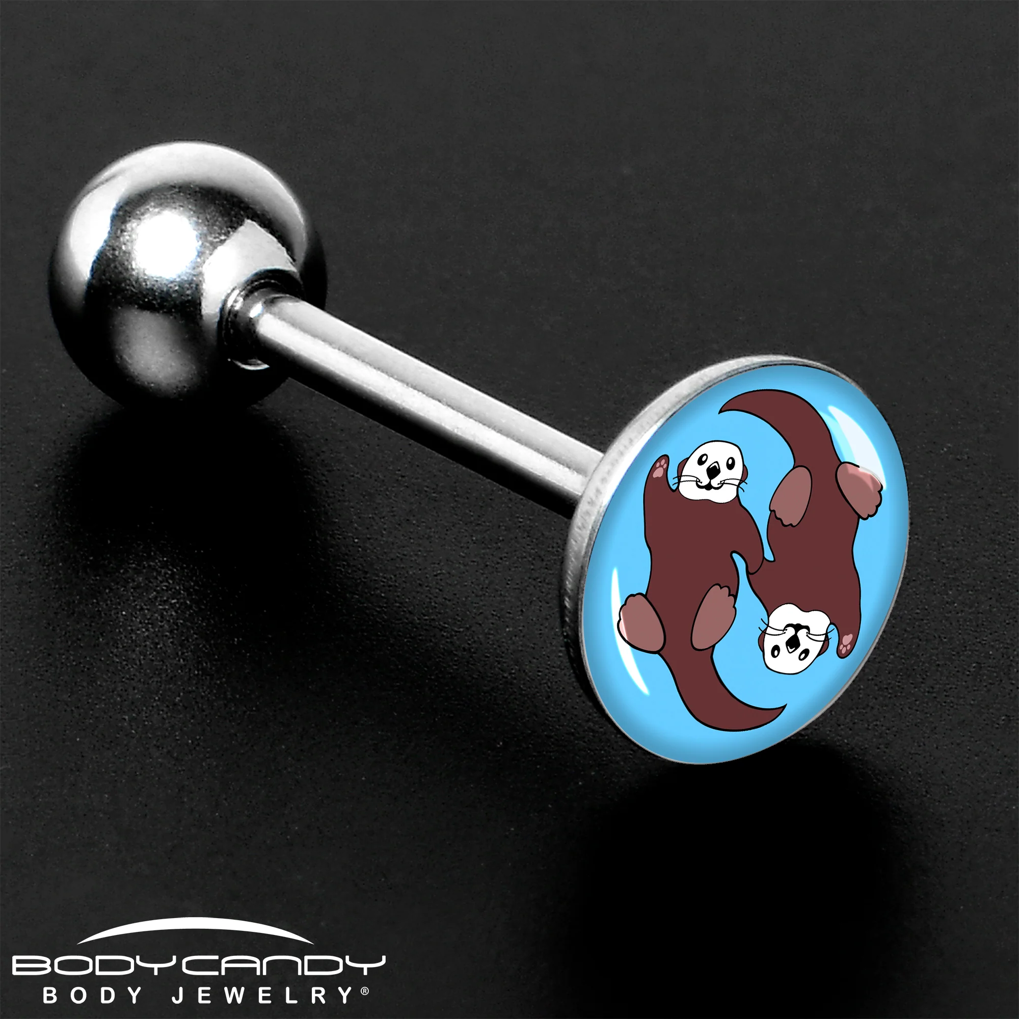 Oh My Otters Animal Barbell Tongue Ring by Onyx O - Image 8