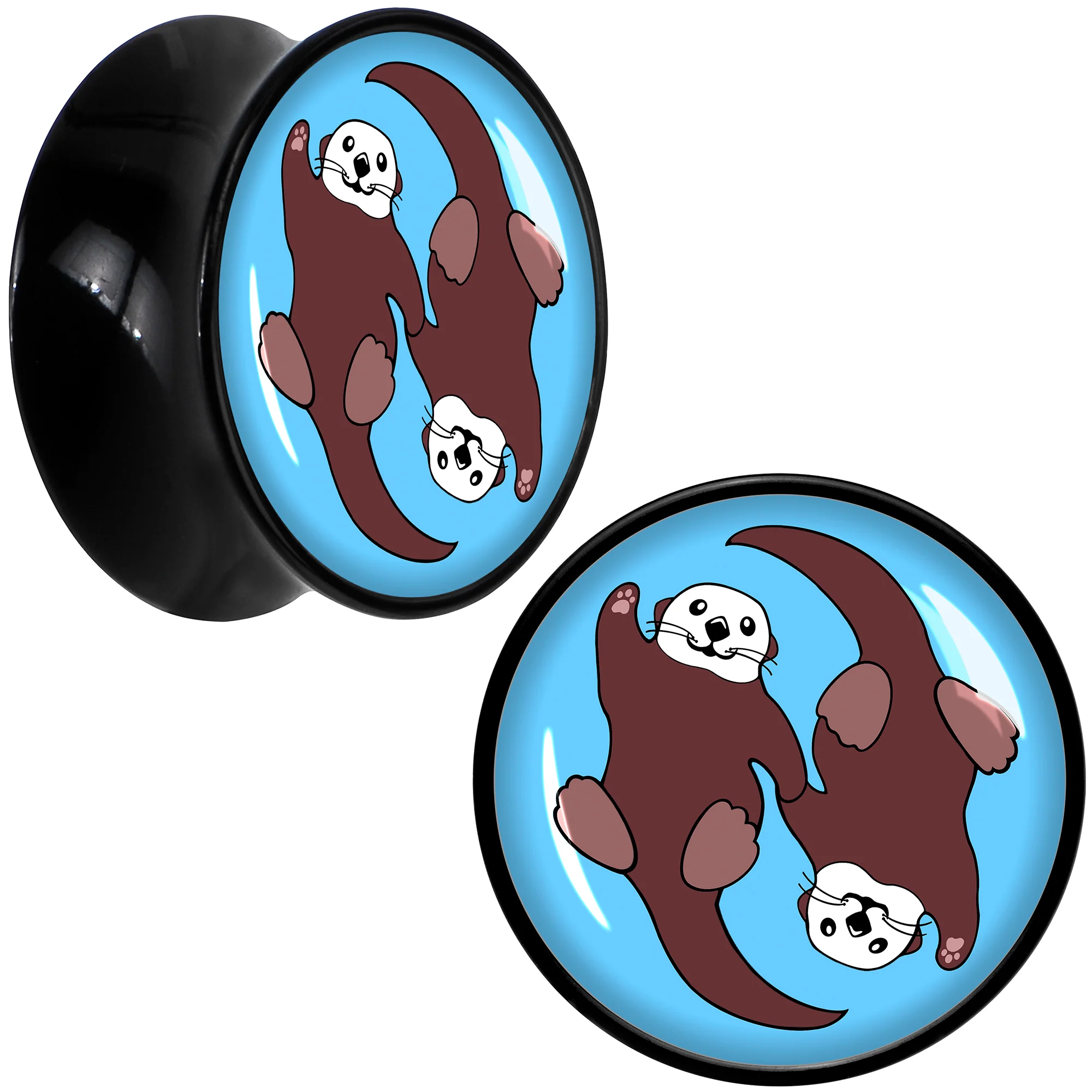 Oh My Otters Animal Black Acrylic Saddle Plug Set by Onyx O - Image 10