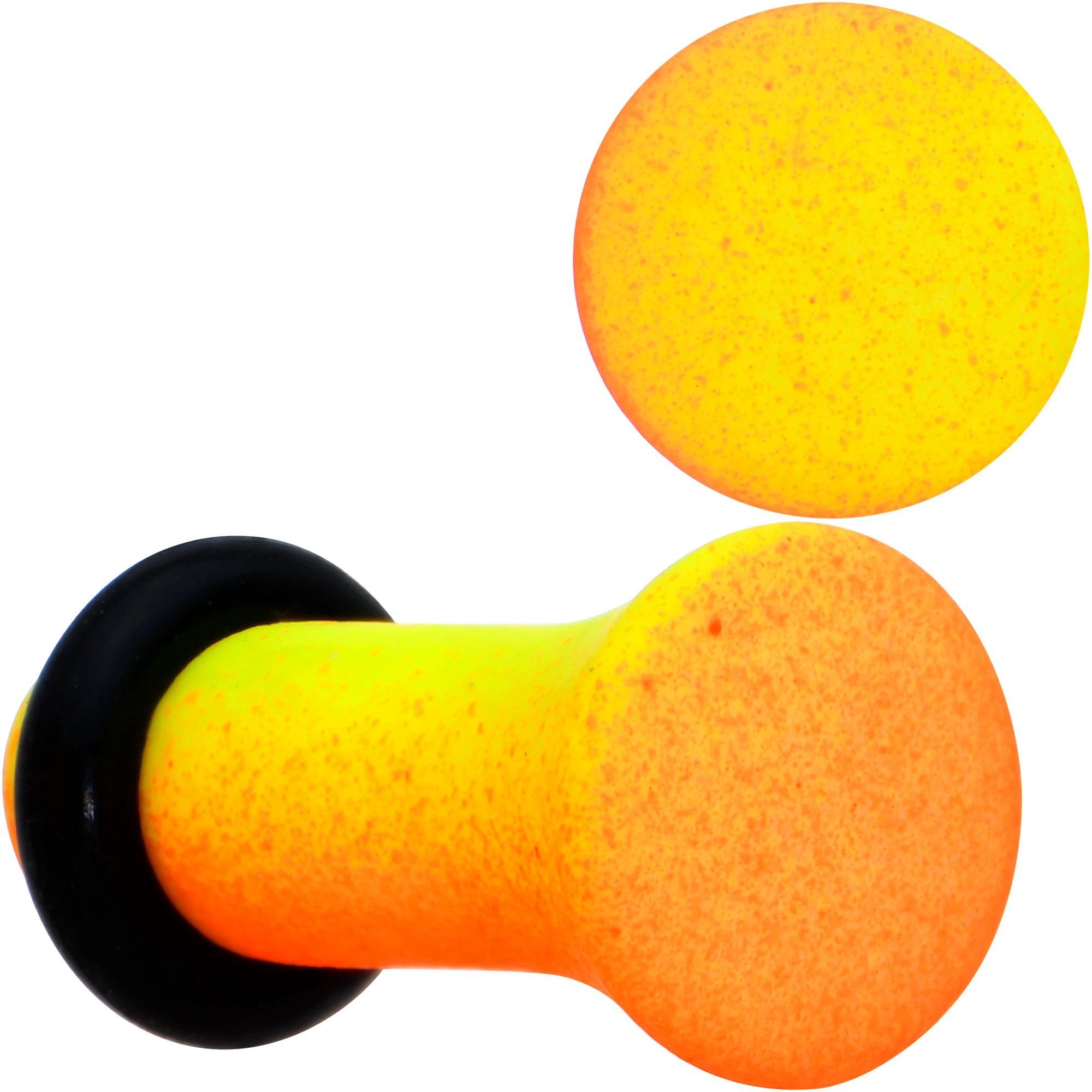Orange Yellow Ombre Matte Acrylic Single Flare Plug Set Sizes 2mm-12mm - Image 9