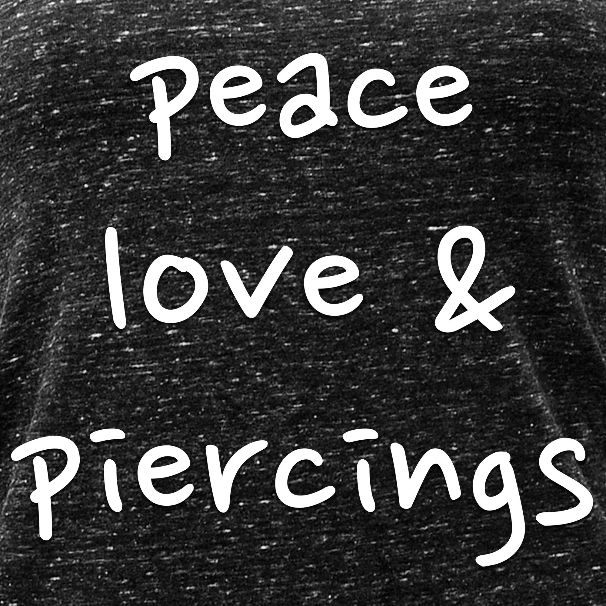 Peace Love & Piercings Black Gray Cosmic Twist Back Tank Top - Image 4