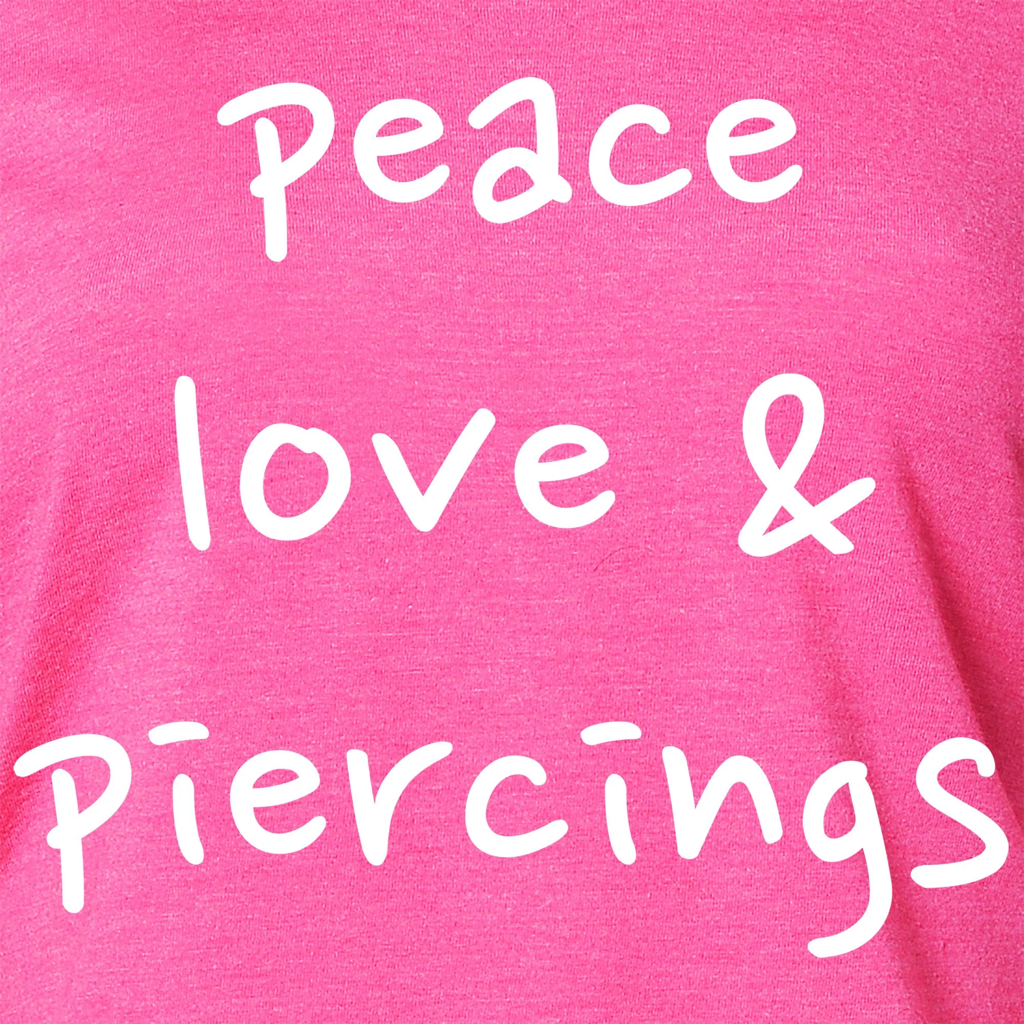 Peace Love & Piercings Black Tapered Long Sleeve Hoodie - Image 9