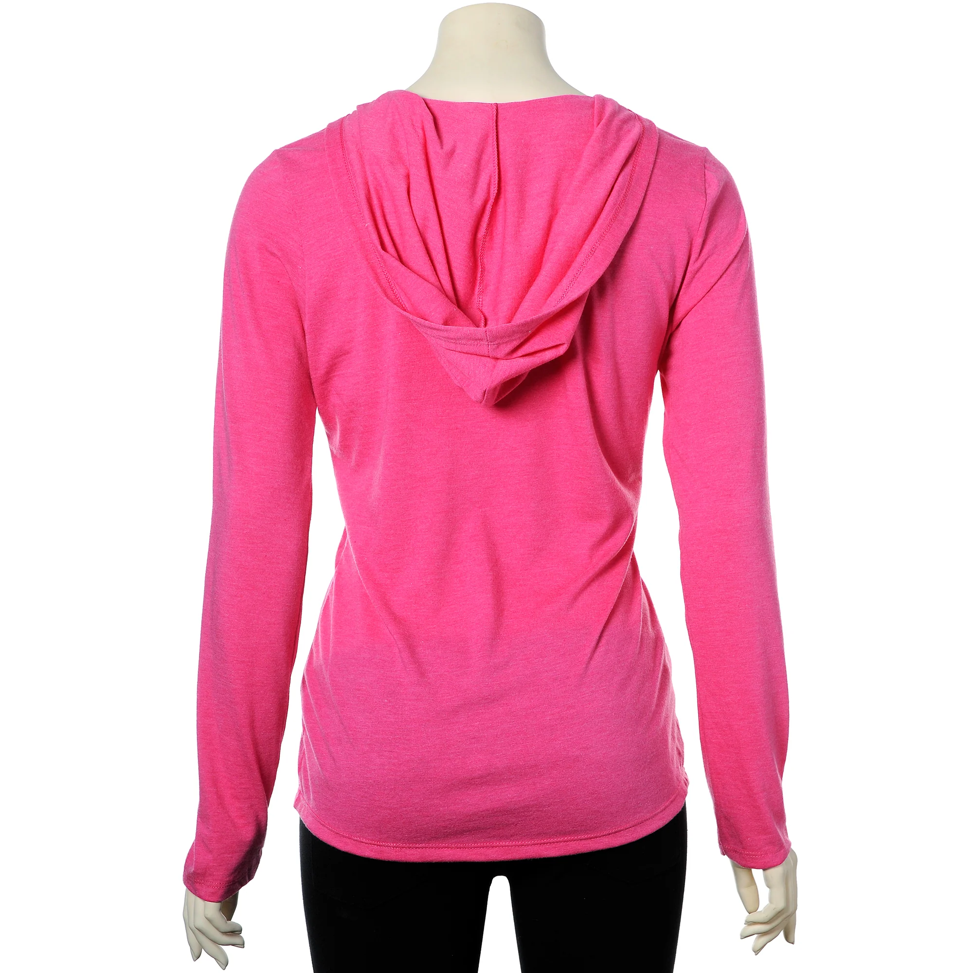 Pierced Inked & Amazing Pink Frost Tapered Long Sleeve Hoodie - Image 4