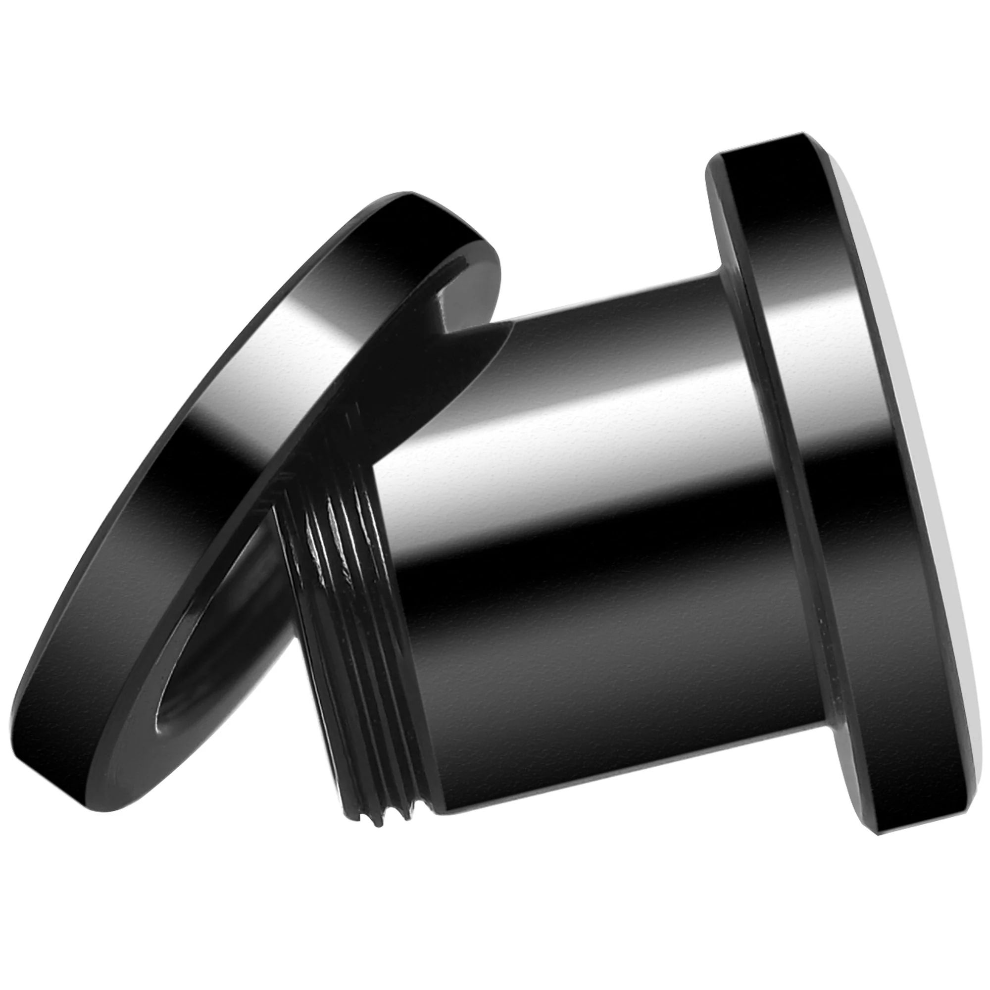 Pink Black Radiant Cross Black Anodized Screw Fit Plug Set 0G - Image 4