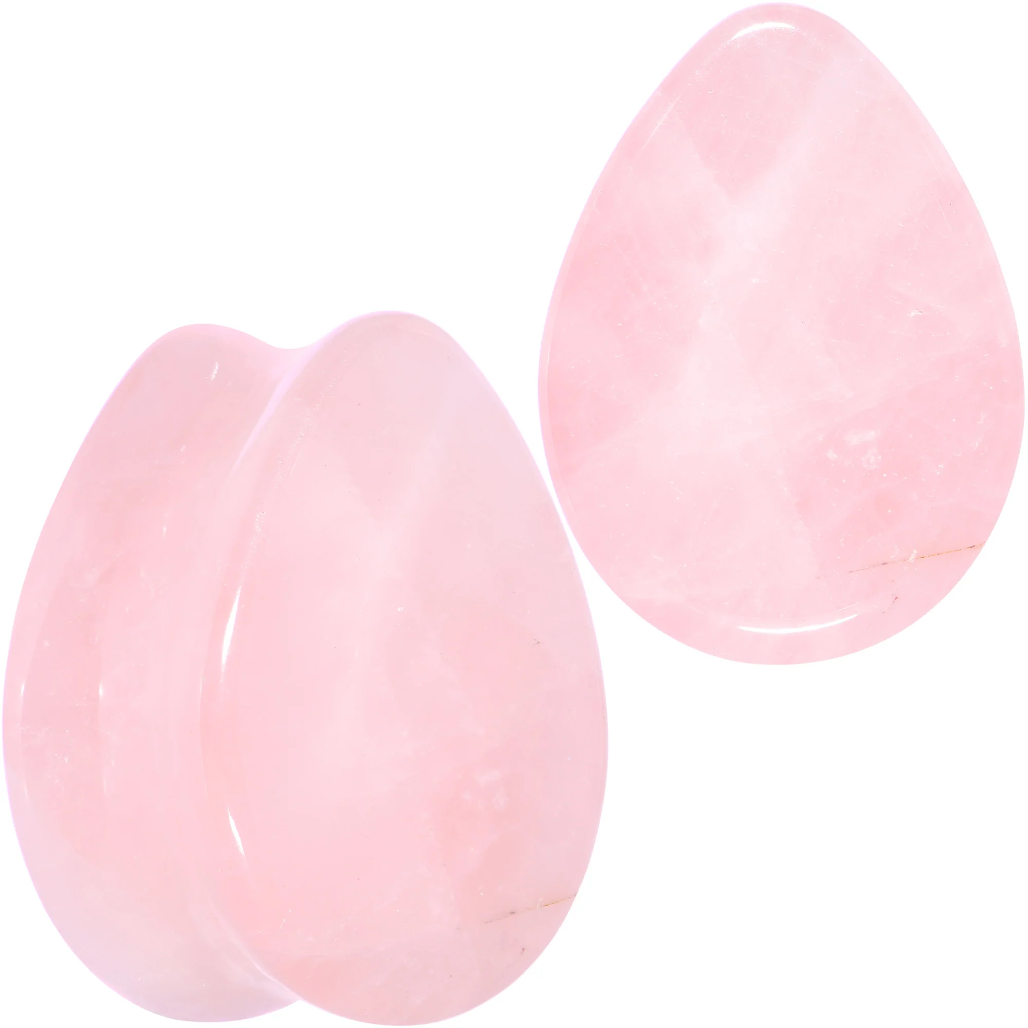 Pink Rose Quartz Drop Saddle Plug Set - Image 8