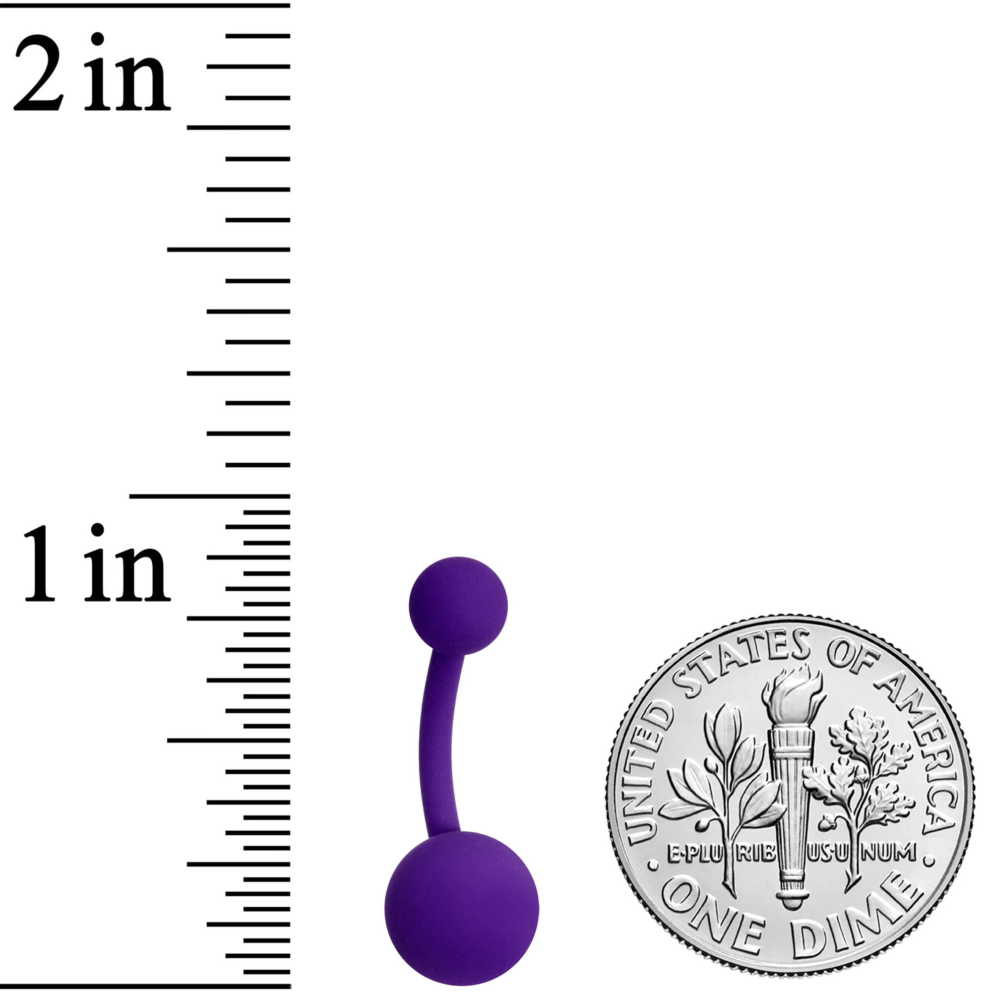 Posh Purple Matte Belly Ring - Image 4