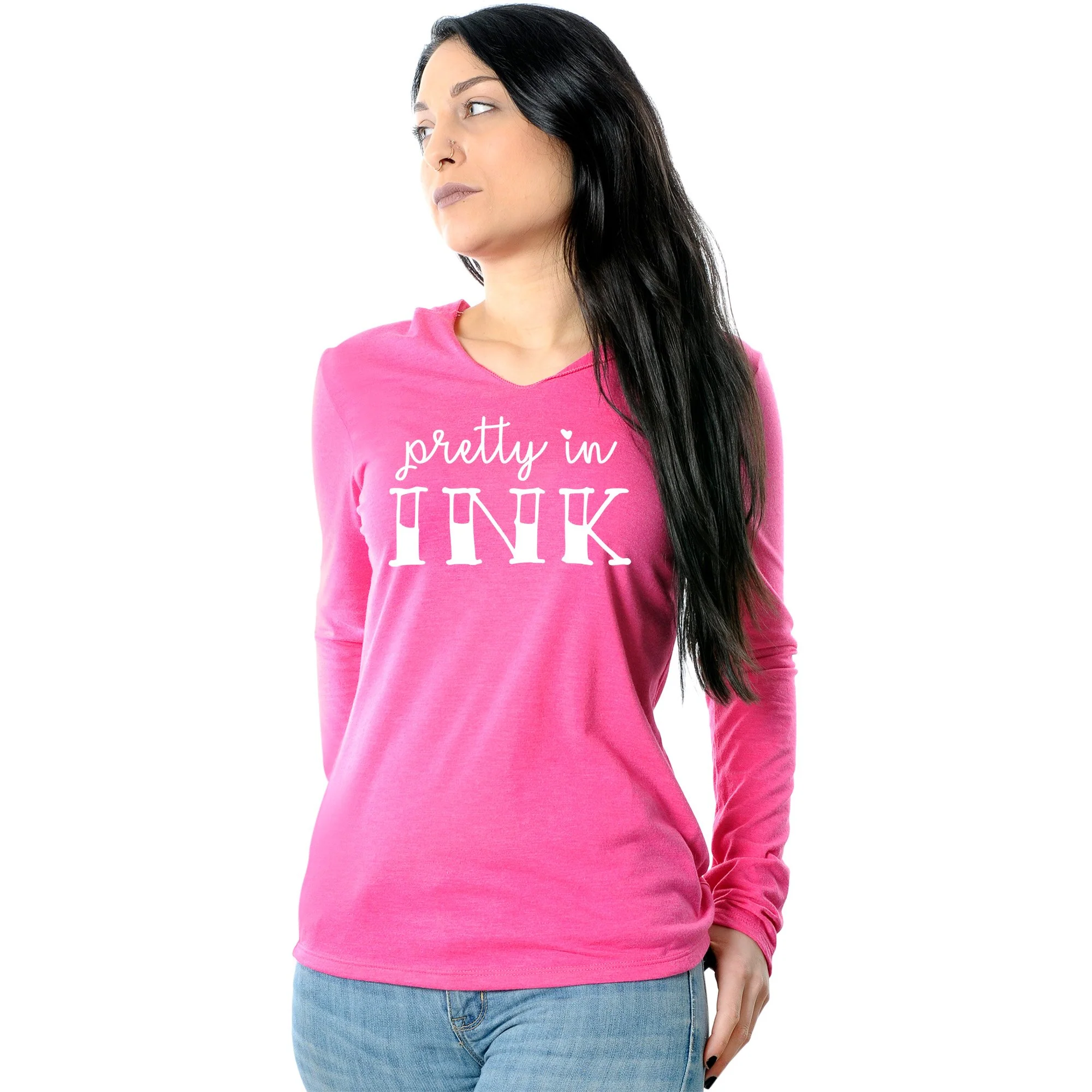 Pretty in Ink Tapered Long Sleeve Hoodie - Image 8