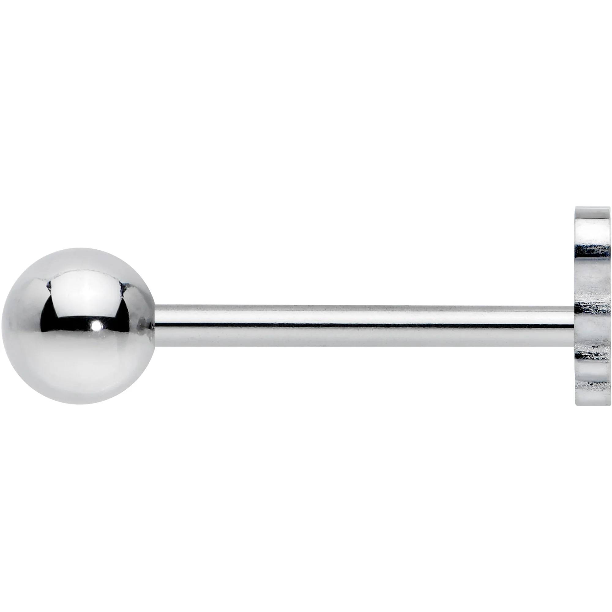 Pride Rainbow Stripes Butterfly Barbell Tongue Ring - Image 3