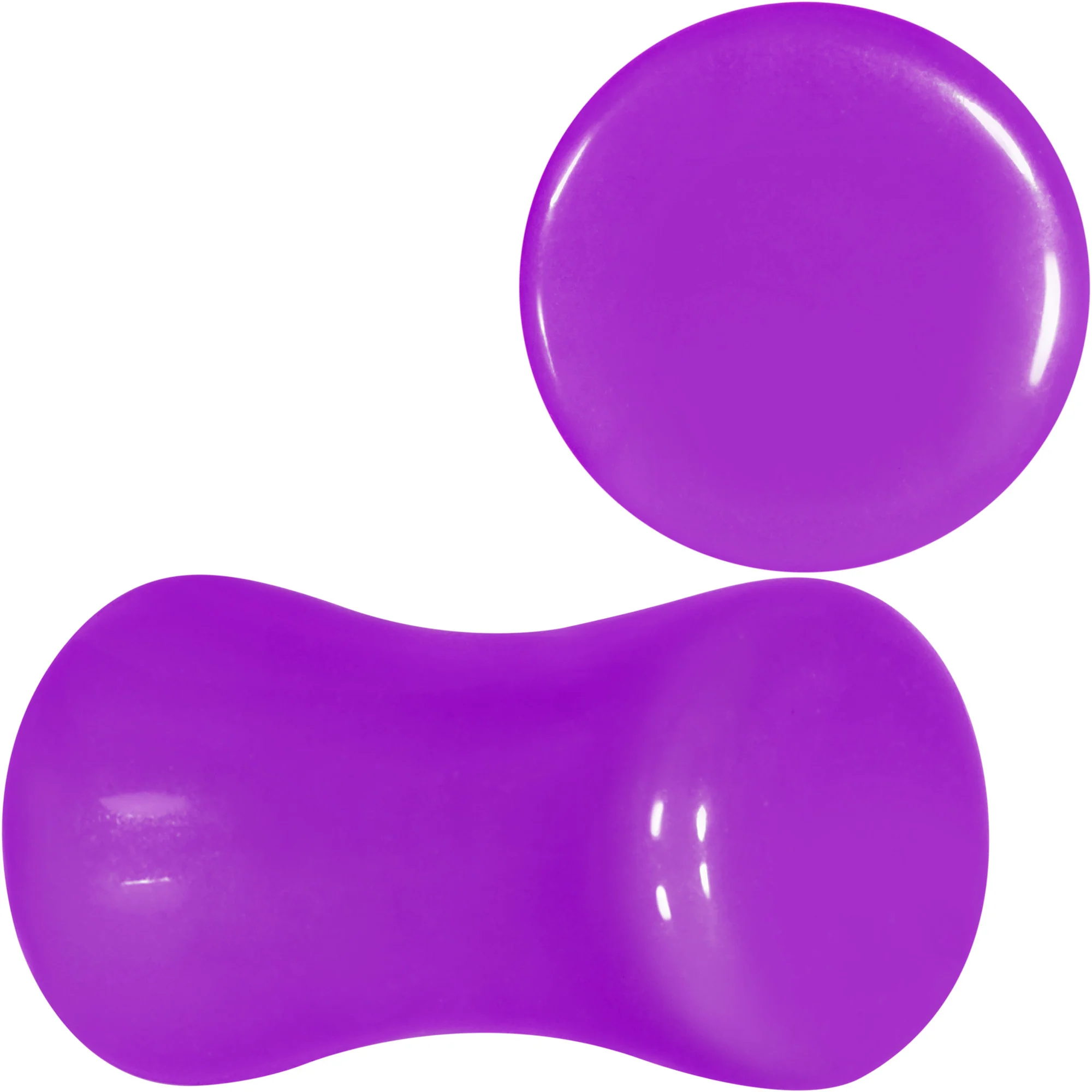 Purple Acrylic Saddle Plug Set 8G to 00G - Image 10
