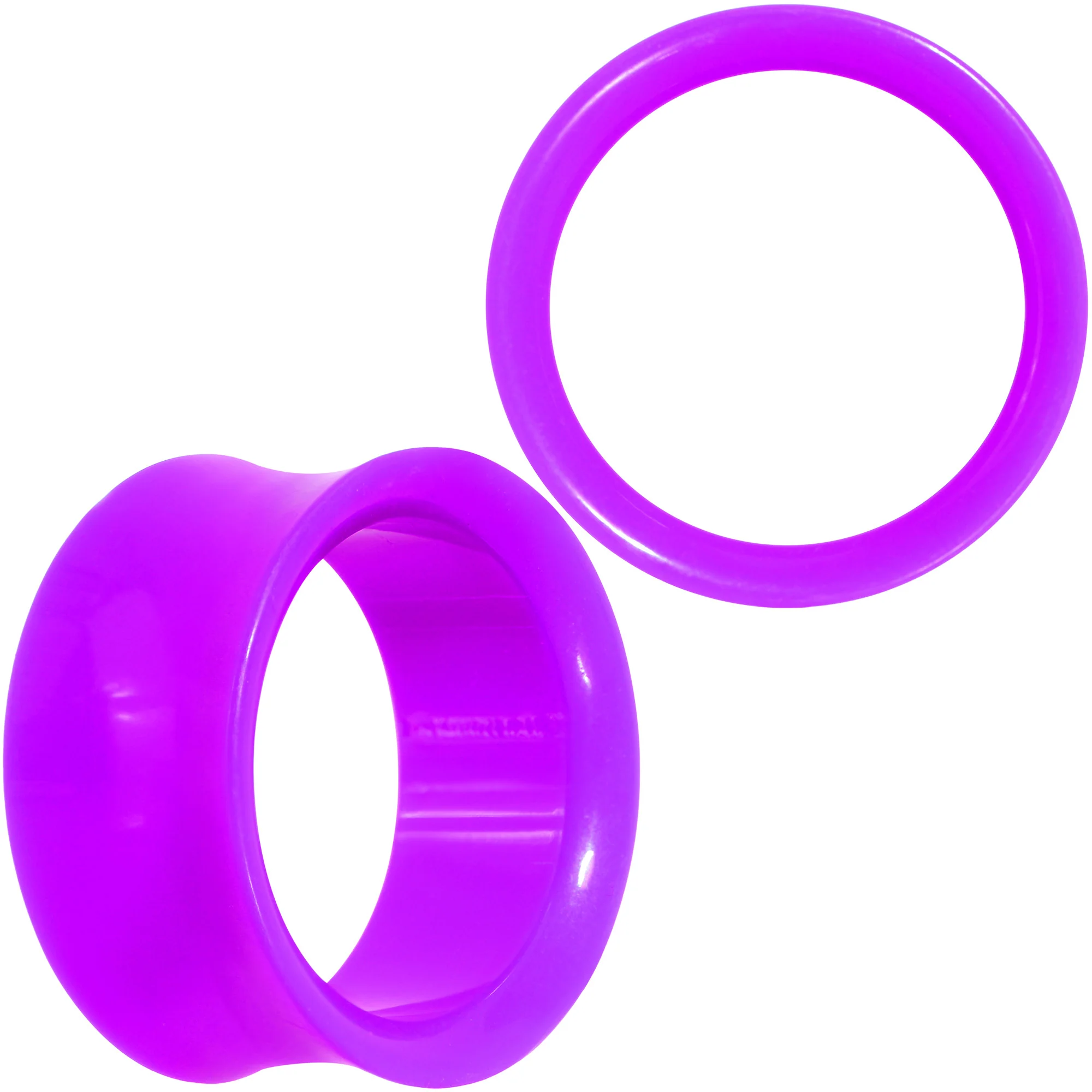 Purple Acrylic UV Saddle Tunnel Plug Set 12mm to 26mm - Image 12