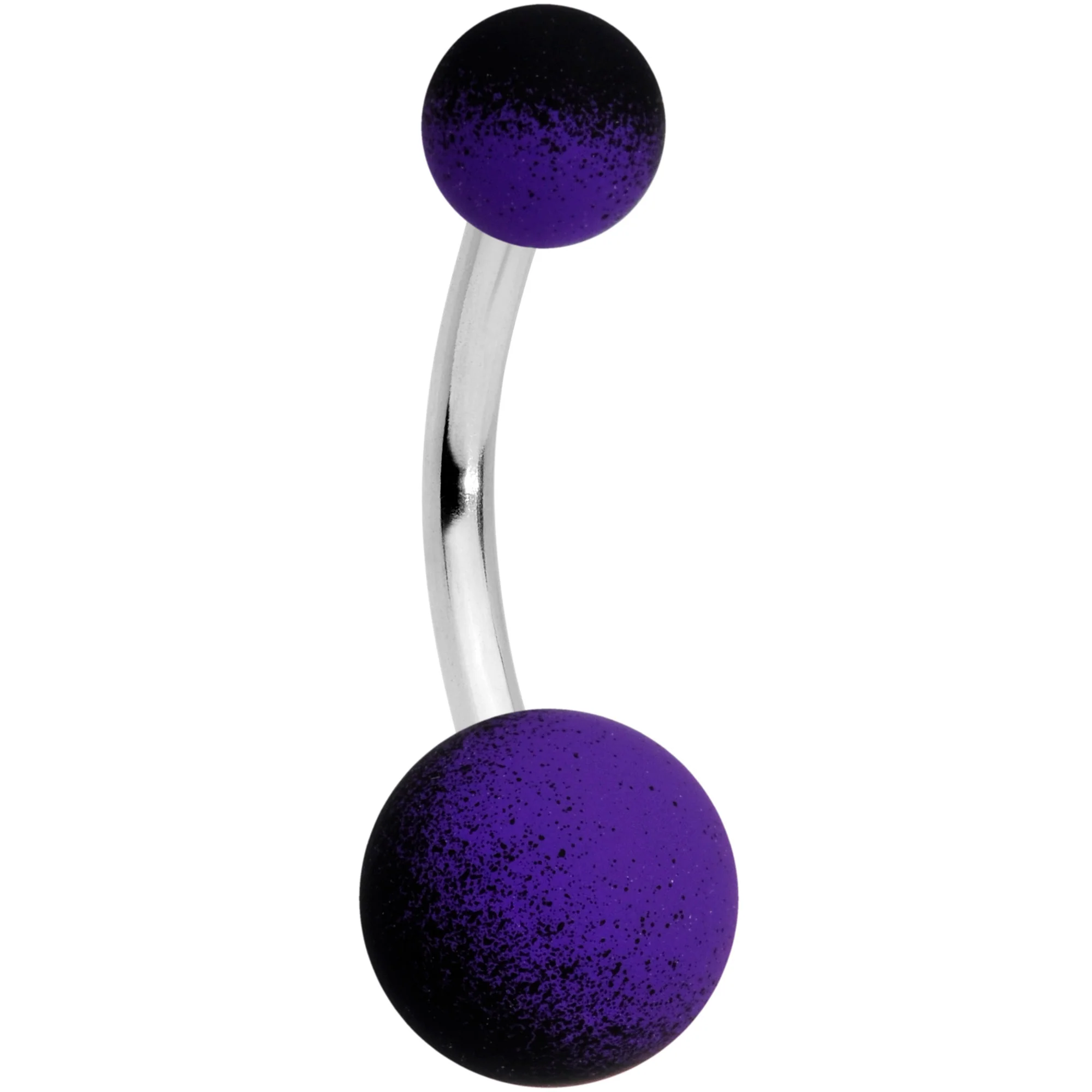 Purple Pink Orange Red Ombre Soft Finish Navel Ring Set of 4 - Image 3