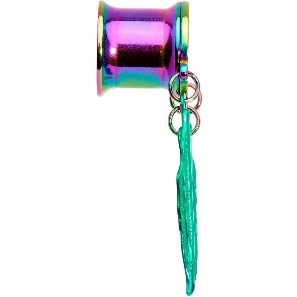 Rainbow Titanium Dreamcatcher Dangle Tunnel Set Sizes 5mm to 12mm - Image 3