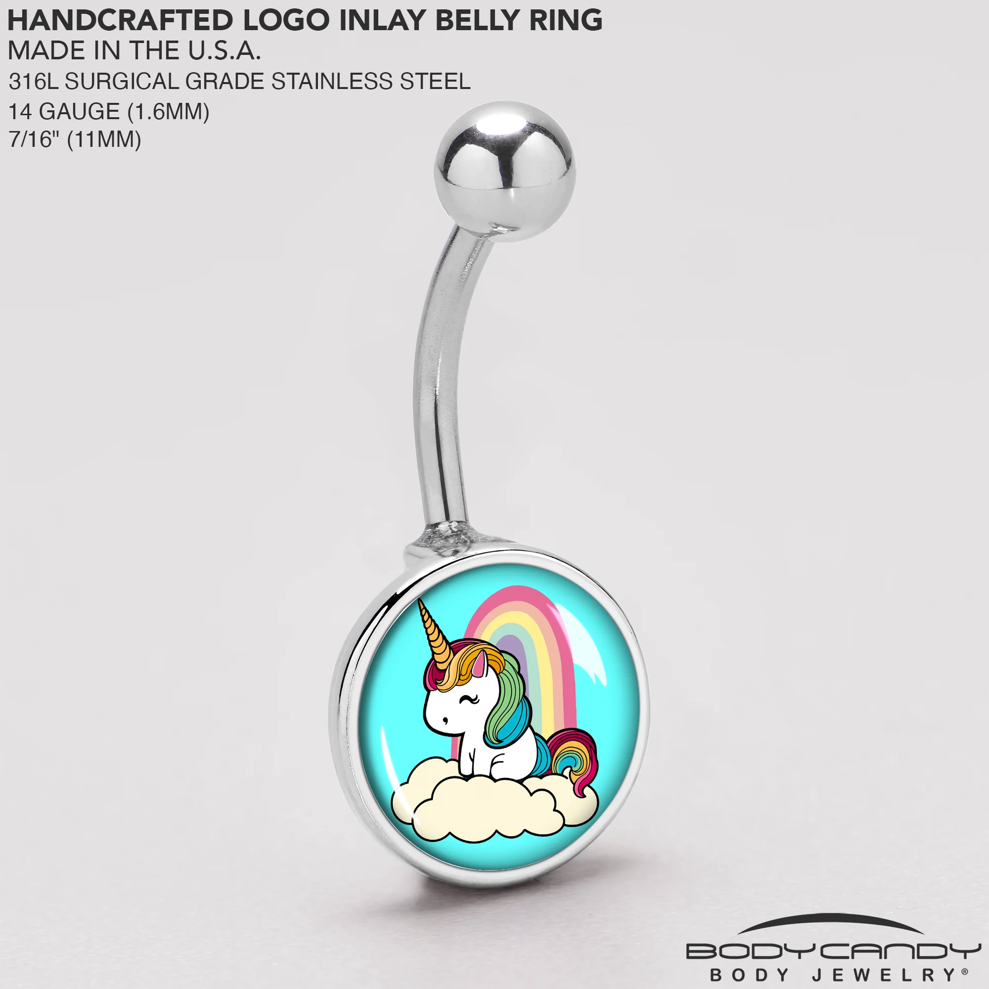 Rainbow Unicorn Belly Ring by Onyx O - Image 5