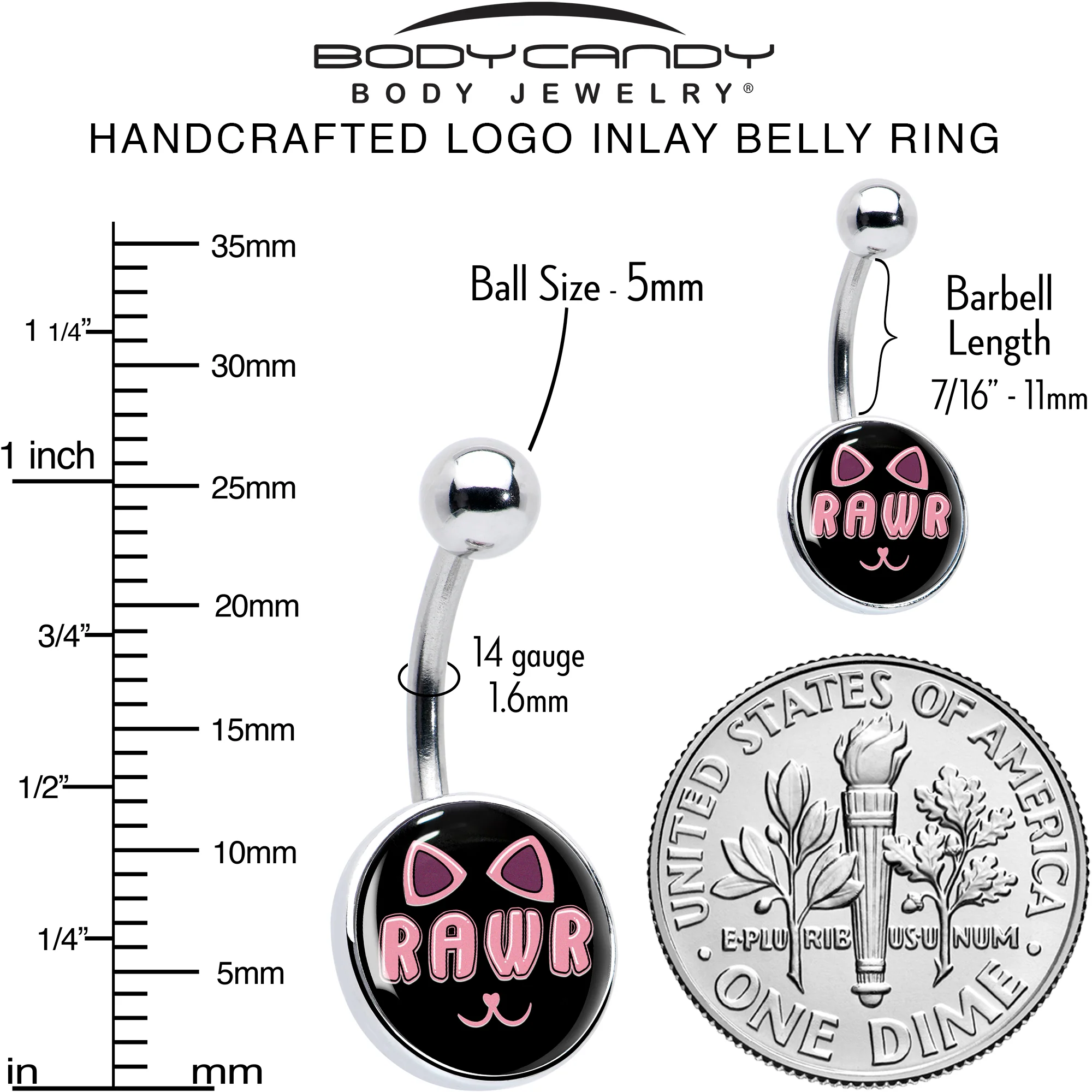 RAWR Kitty Cat Belly Ring by Onyx O - Image 6