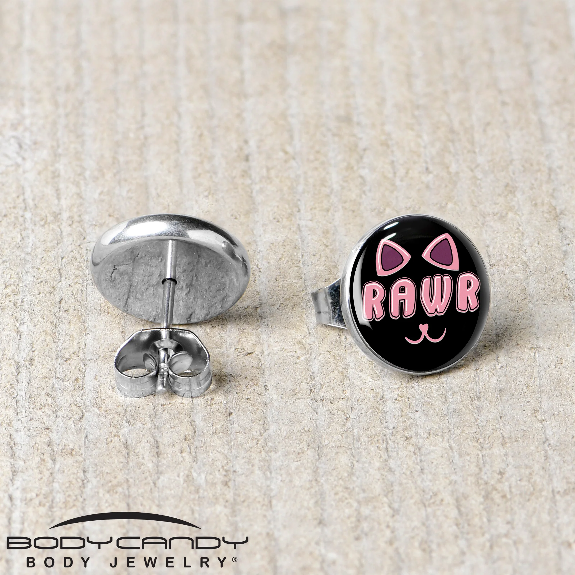 RAWR Kitty Cat Stud Earrings by Onyx O - Image 5