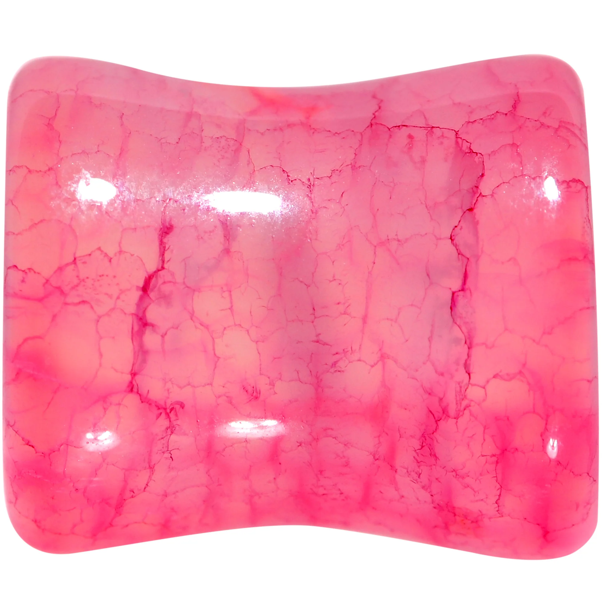 Red Agate Stone Saddle Plug Set Available in Sizes 0G to 25mm - Image 4