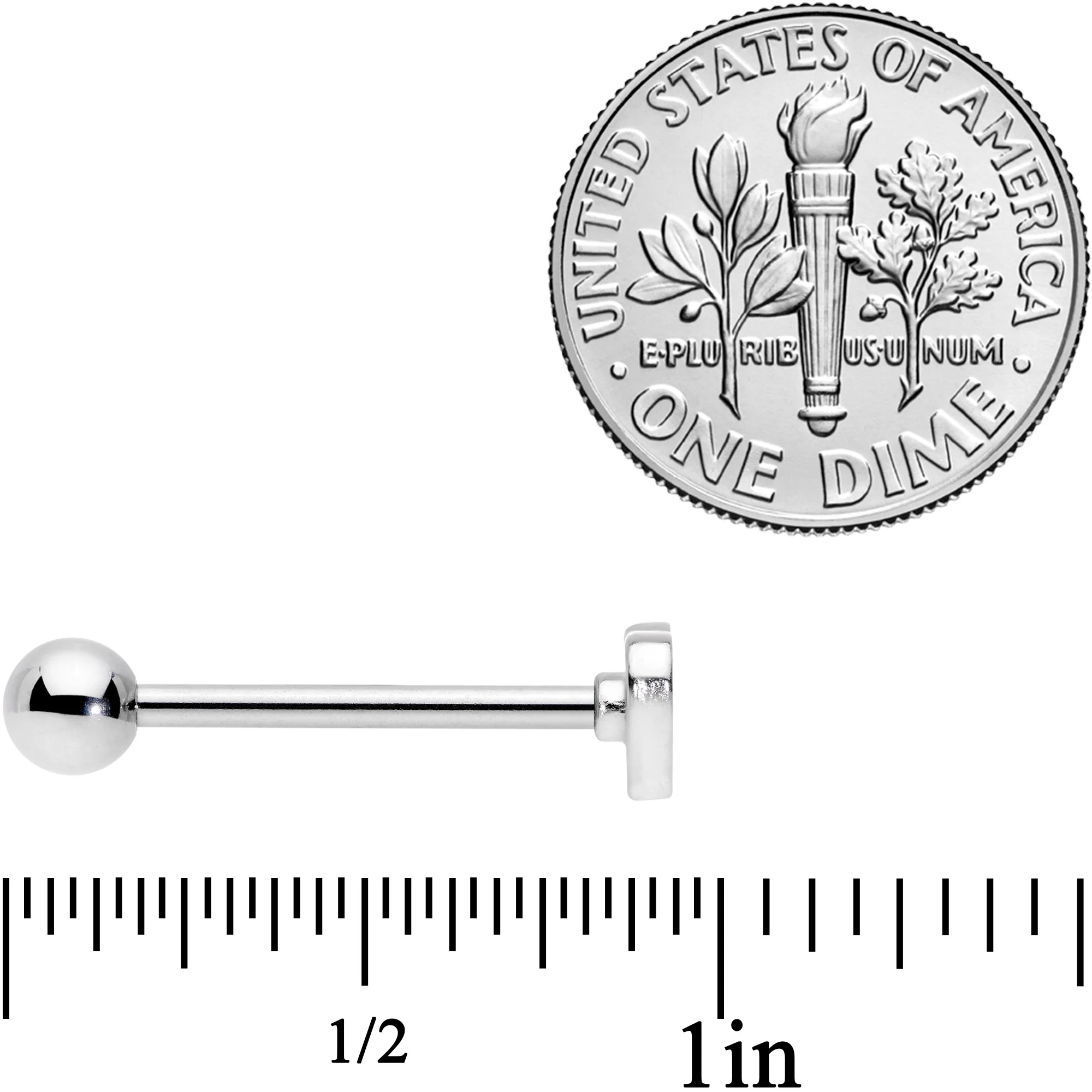 Red Yellow Blue Pansexual Pride Heart Barbell Tongue Ring - Image 3