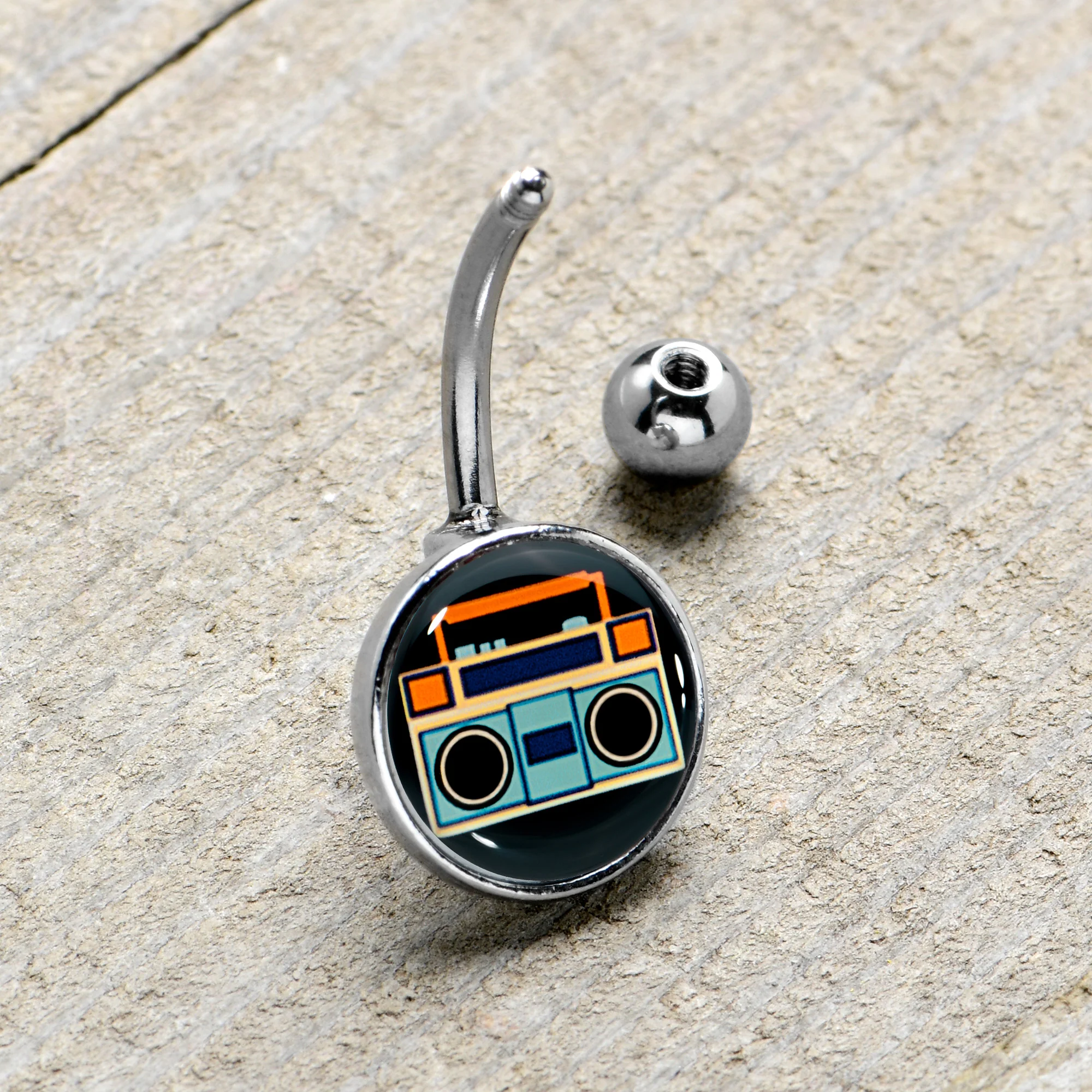 Retro Boombox Belly Ring by Onyx O - Image 3