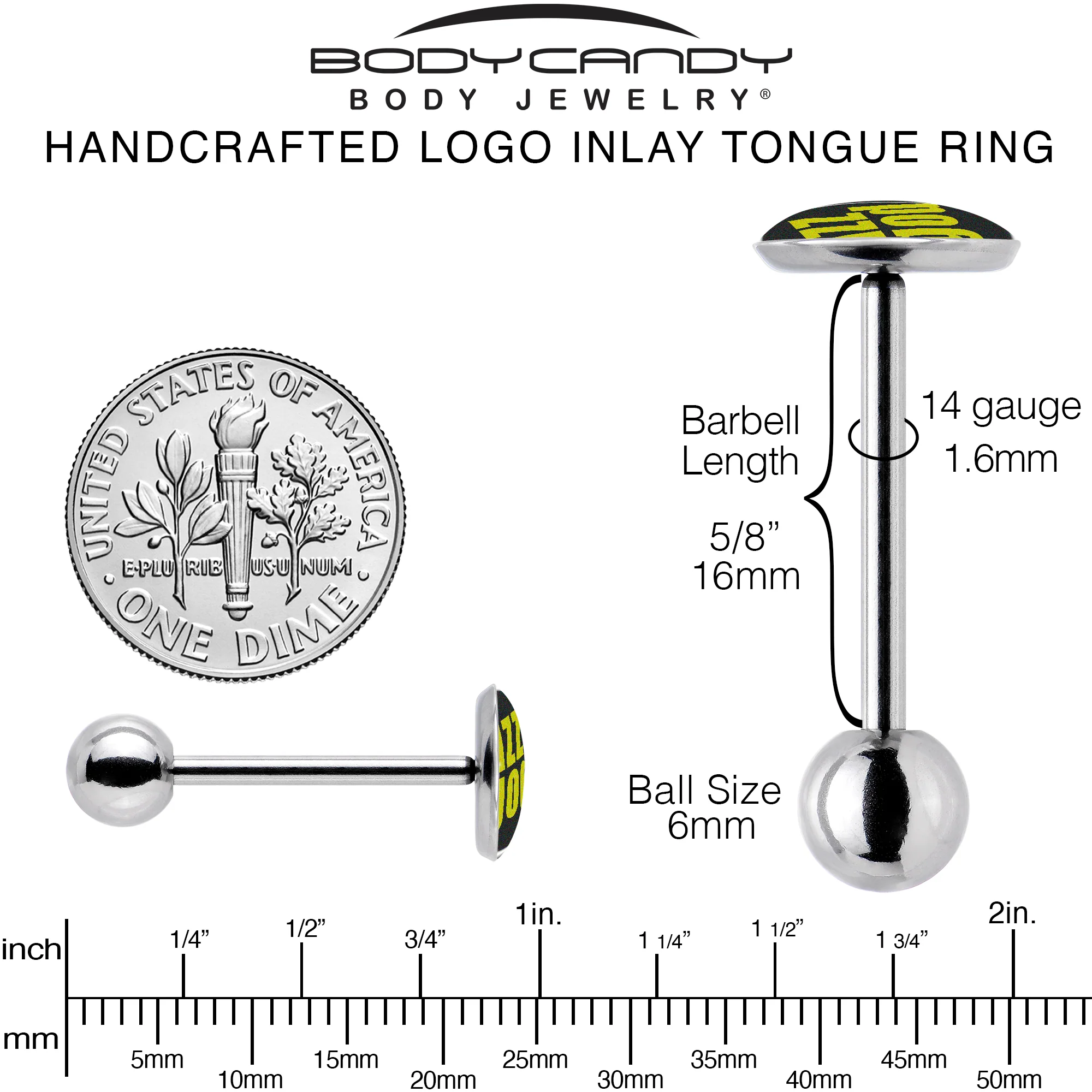 RIZZ GOD Barbell Tongue Ring by Onyx O - Image 5