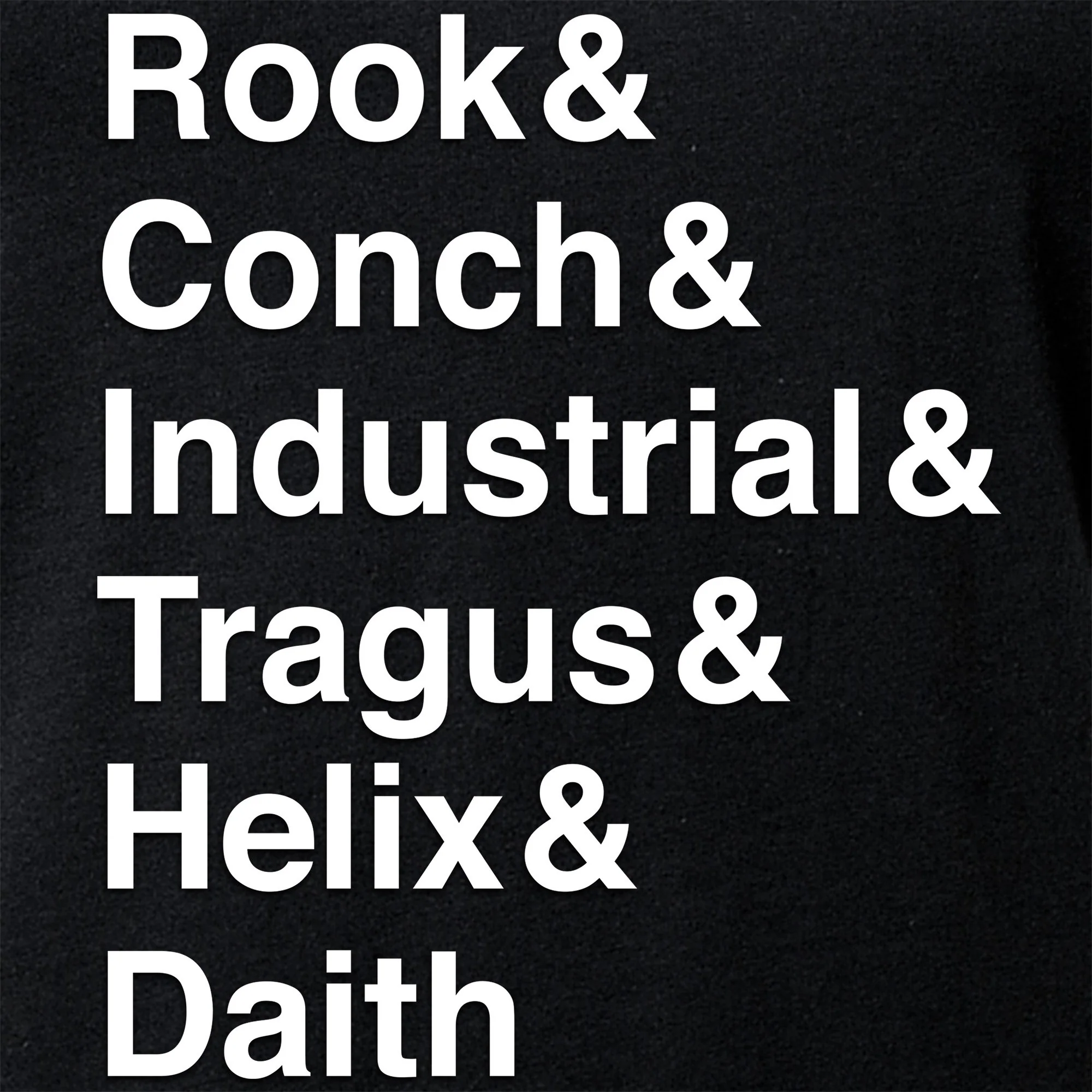 Rook & Conch & Industrial & Tragus & Helix & Daith Tapered V-Neck Tee Shirt - Image 5