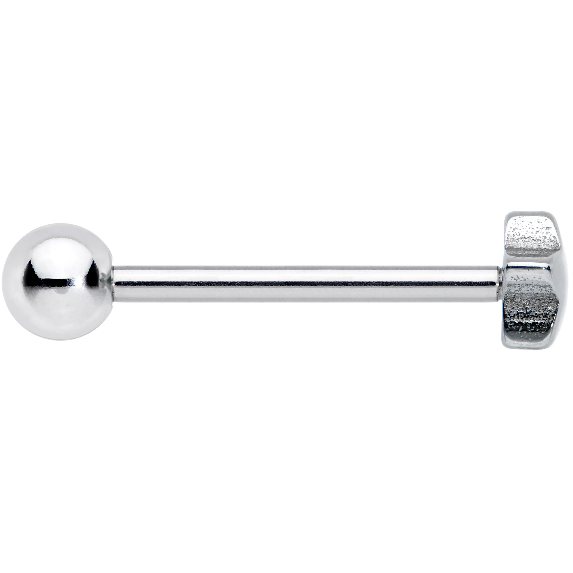 Simple Star Top Barbell Tongue Ring - Image 3