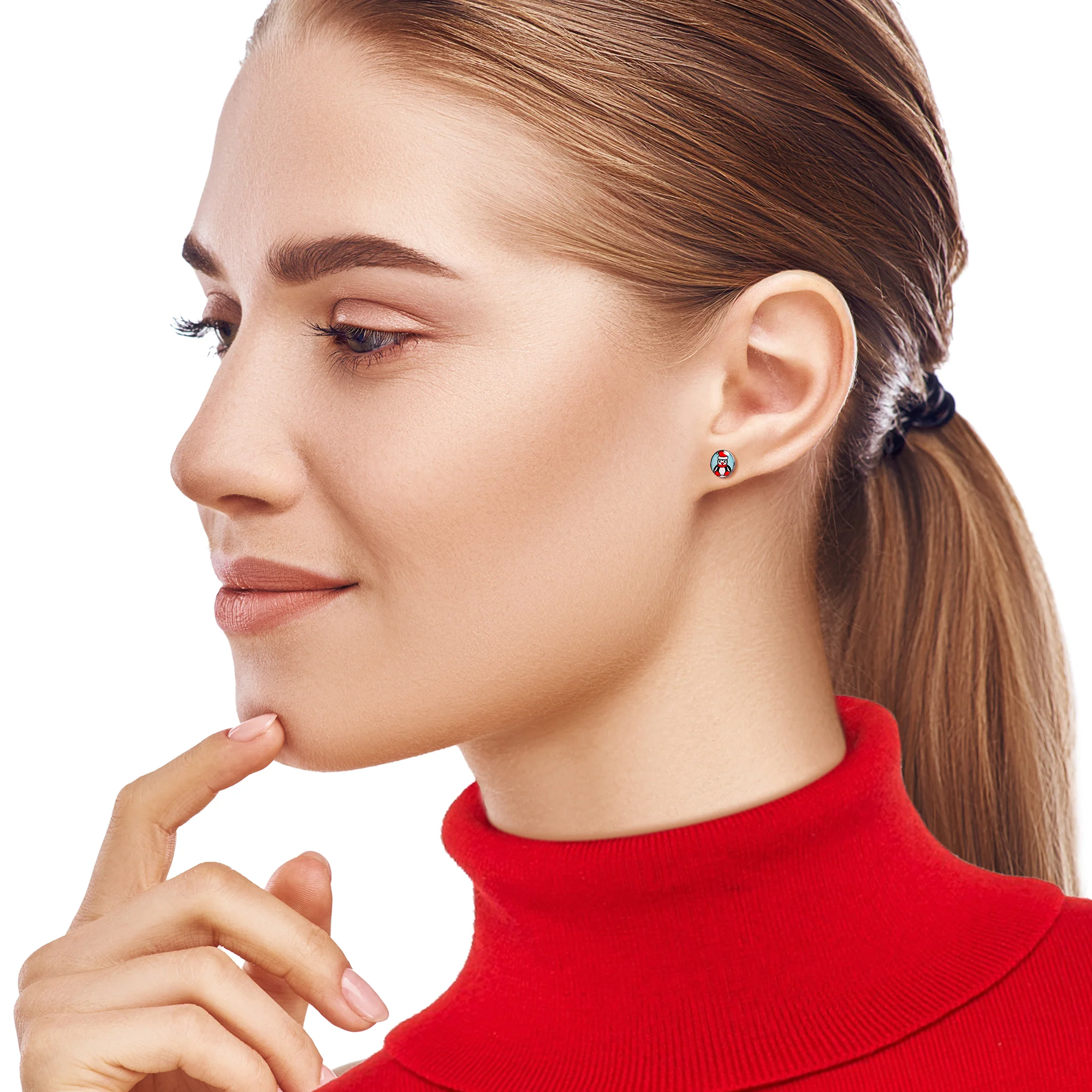 Snowfall Holiday Penguin Stud Earrings by Onyx O - Image 8