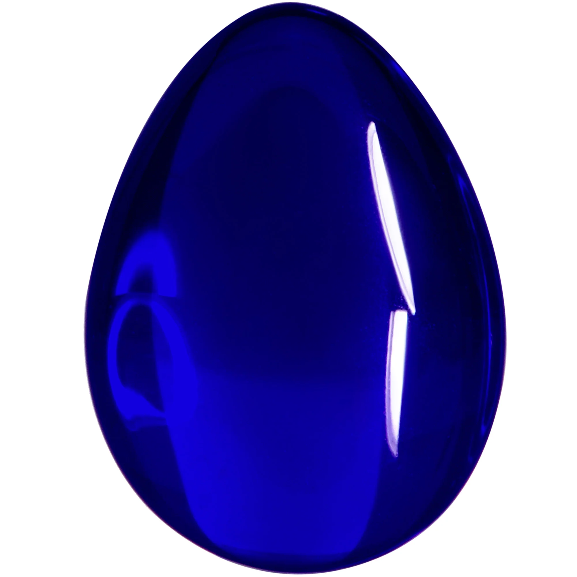 Solid Blue Glass Teardrop Plug Set - Image 4