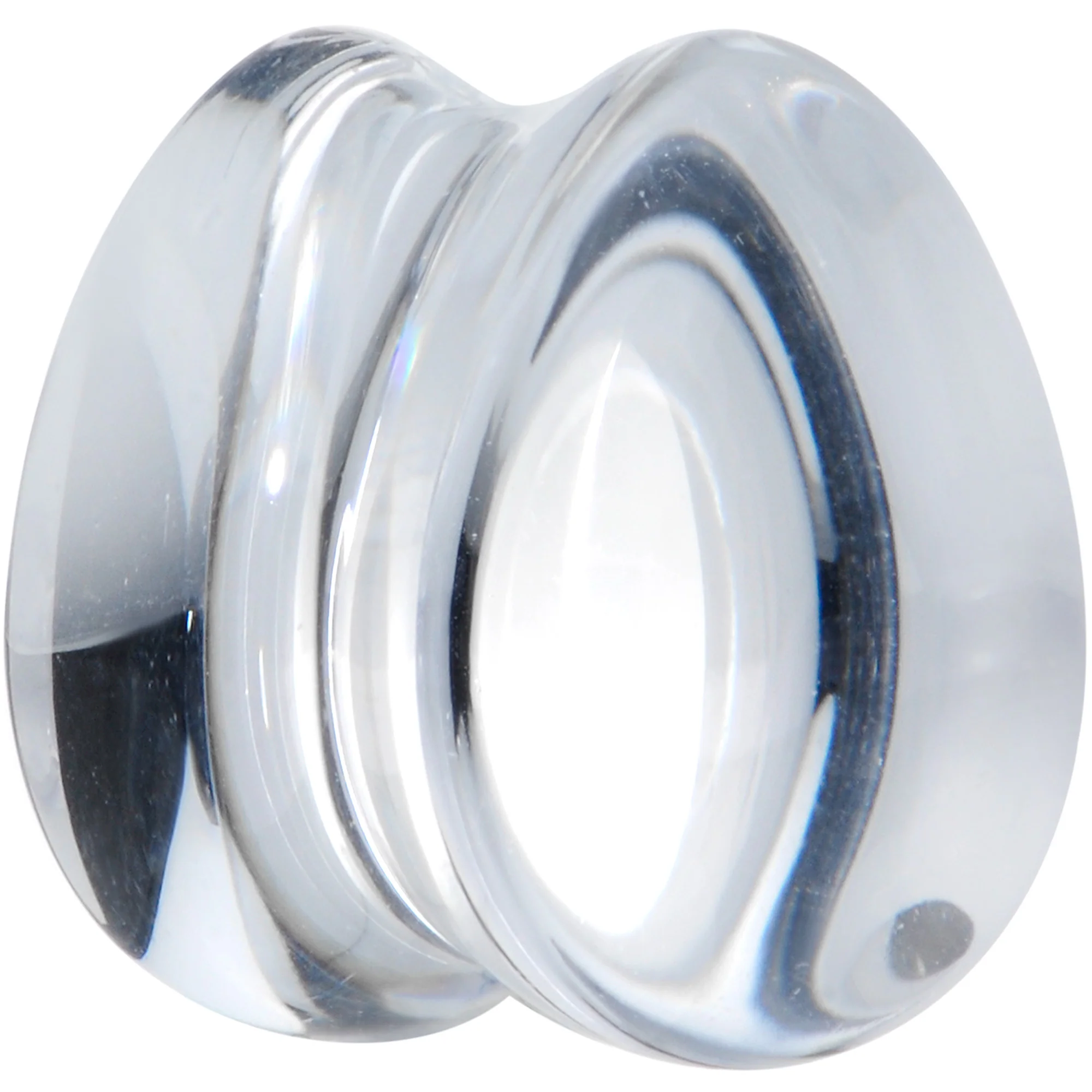 Solid Clear Glass Teardrop Plug Set - Image 3