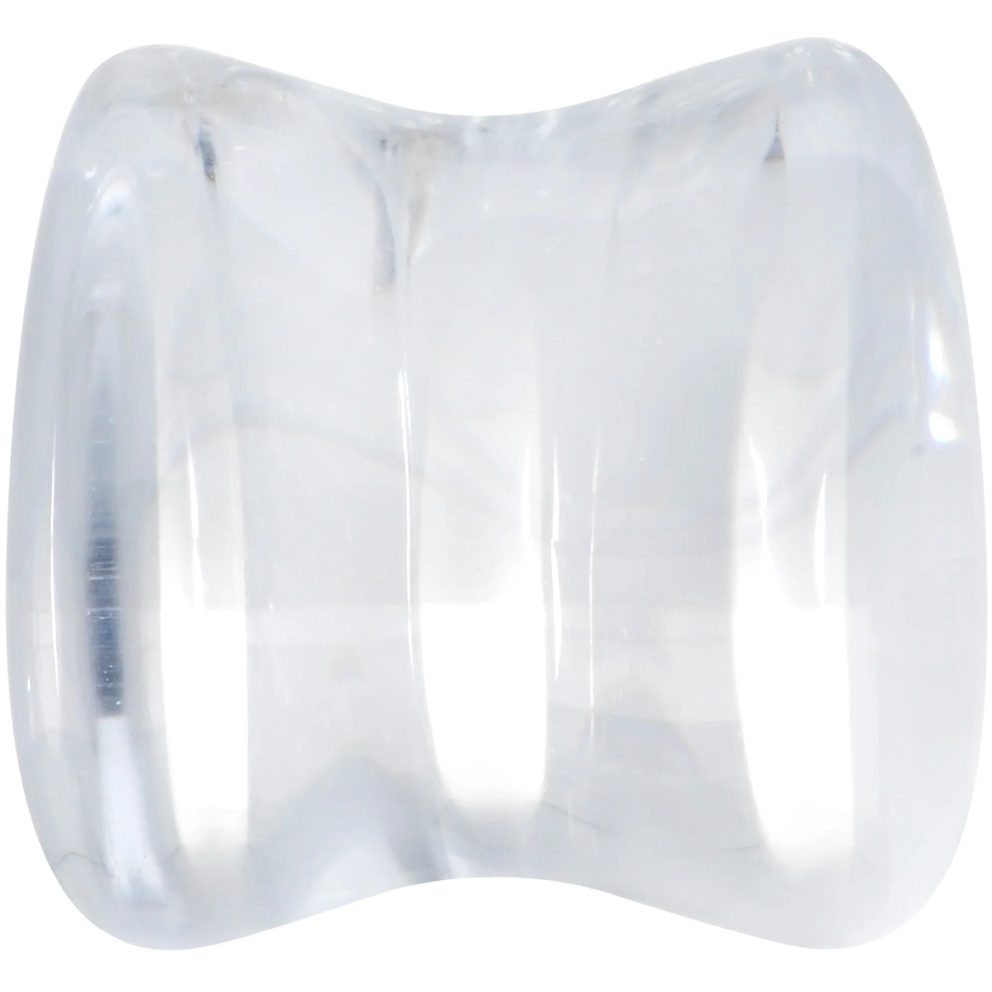 Solid Clear Glass Teardrop Plug Set - Image 5