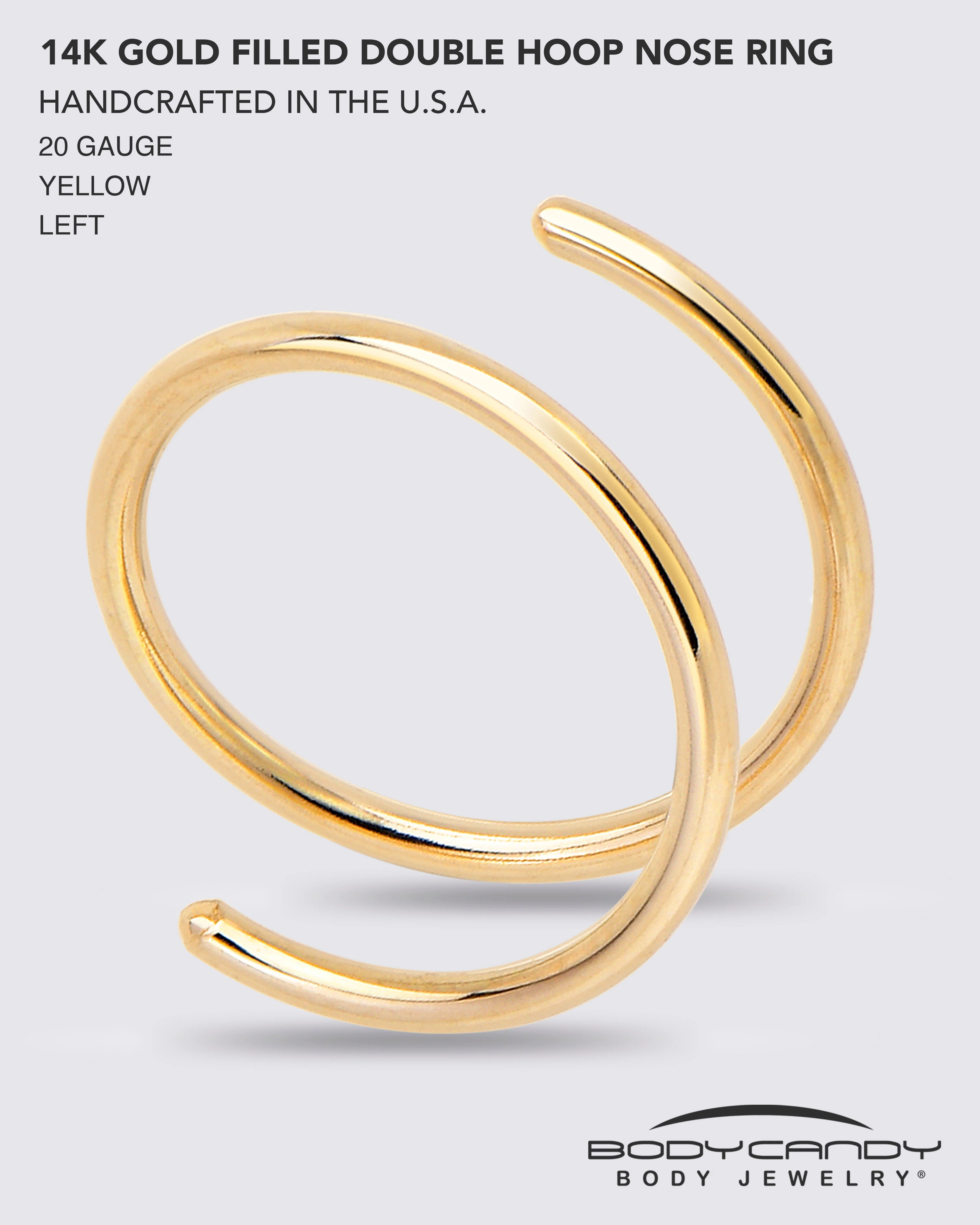 Spiral Nose Rings Double Hoop 20G - Image 8