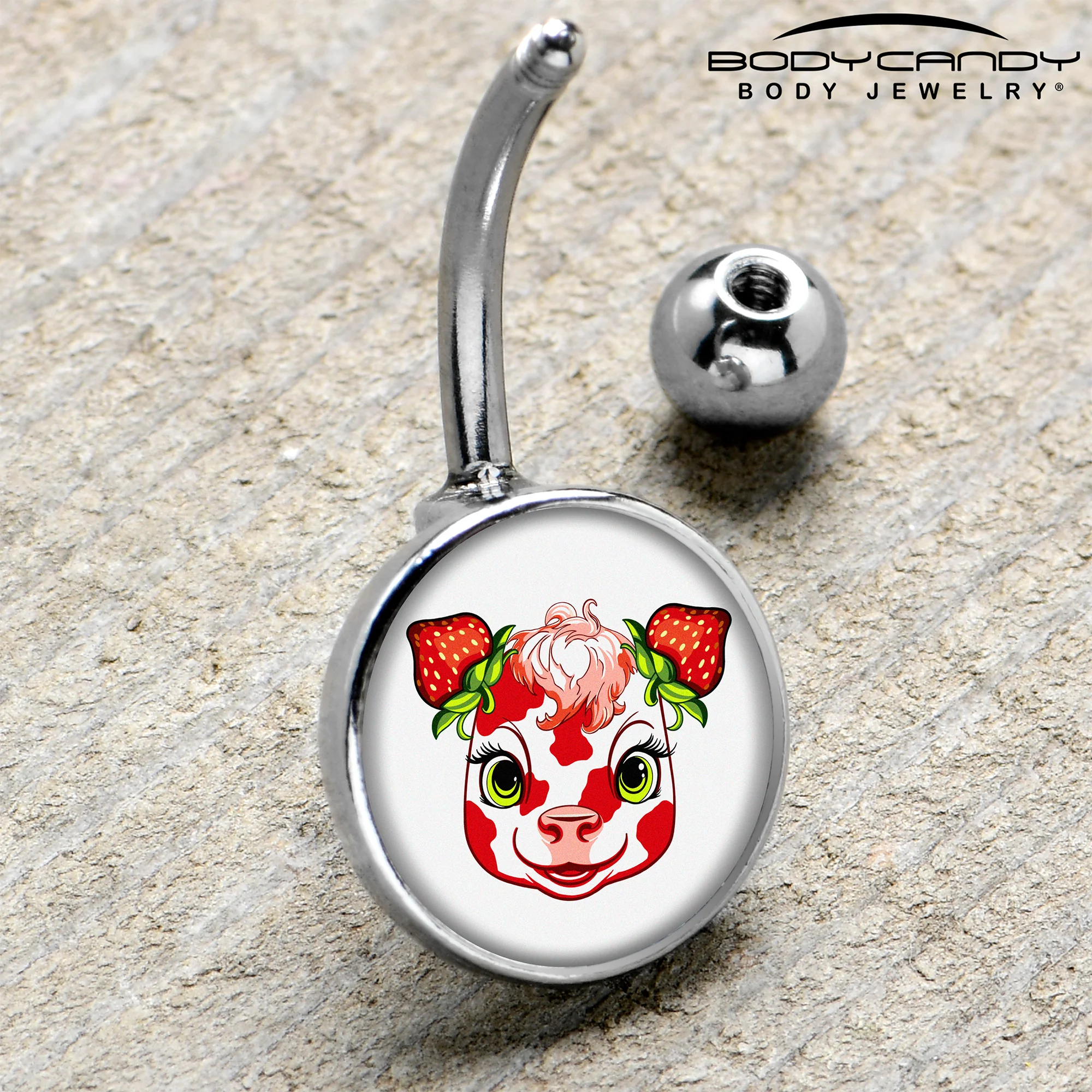 Stawberry Cow Belly Ring by Onyx O - Image 4