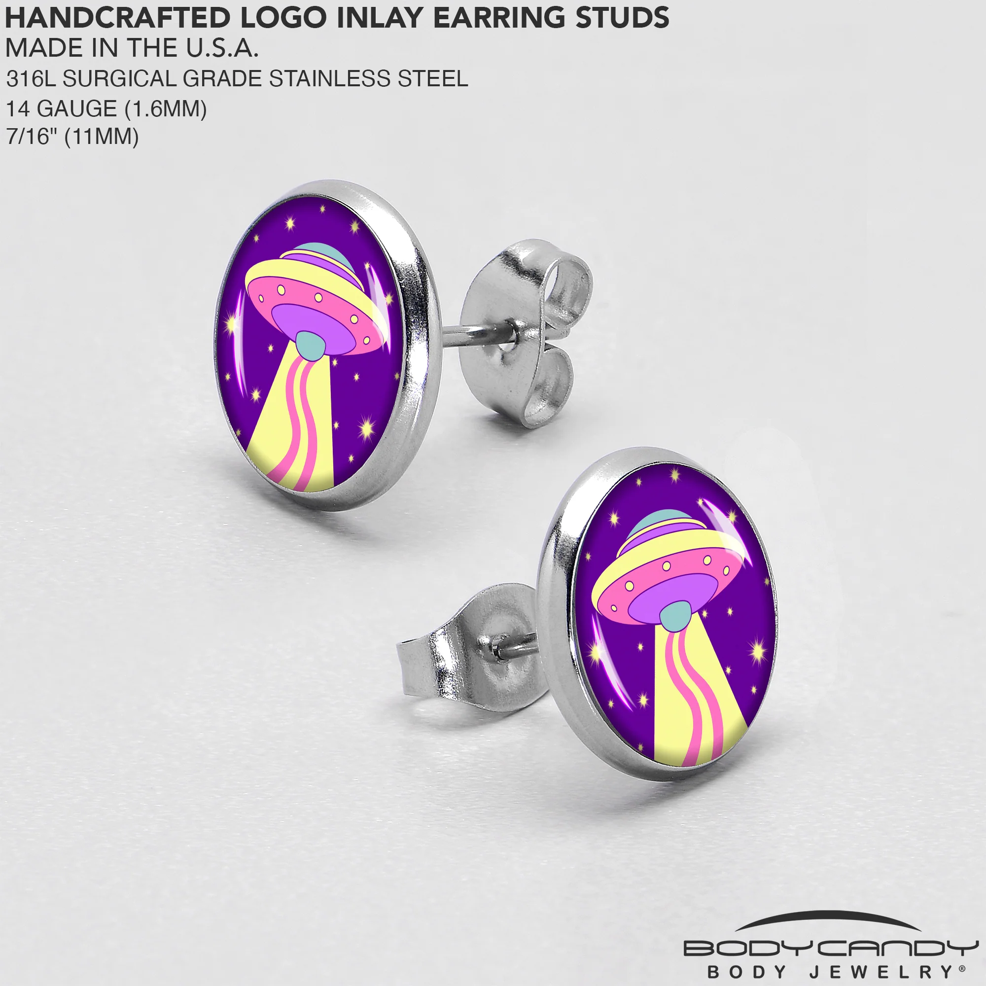 Style Space Invasion UFO Stud Earrings by Onyx O - Image 7