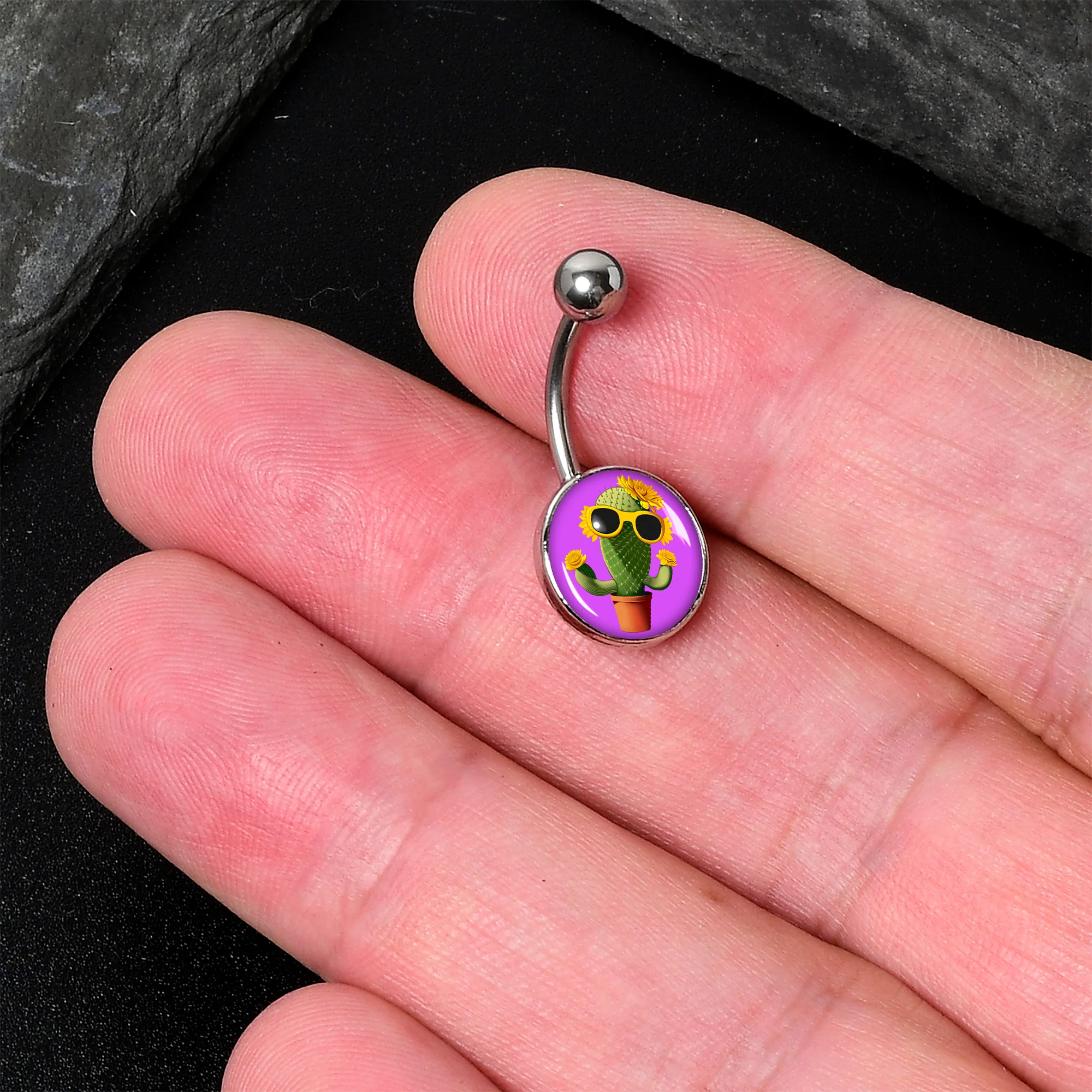 Sunflower Cactus Belly Ring by Onyx O - Image 2
