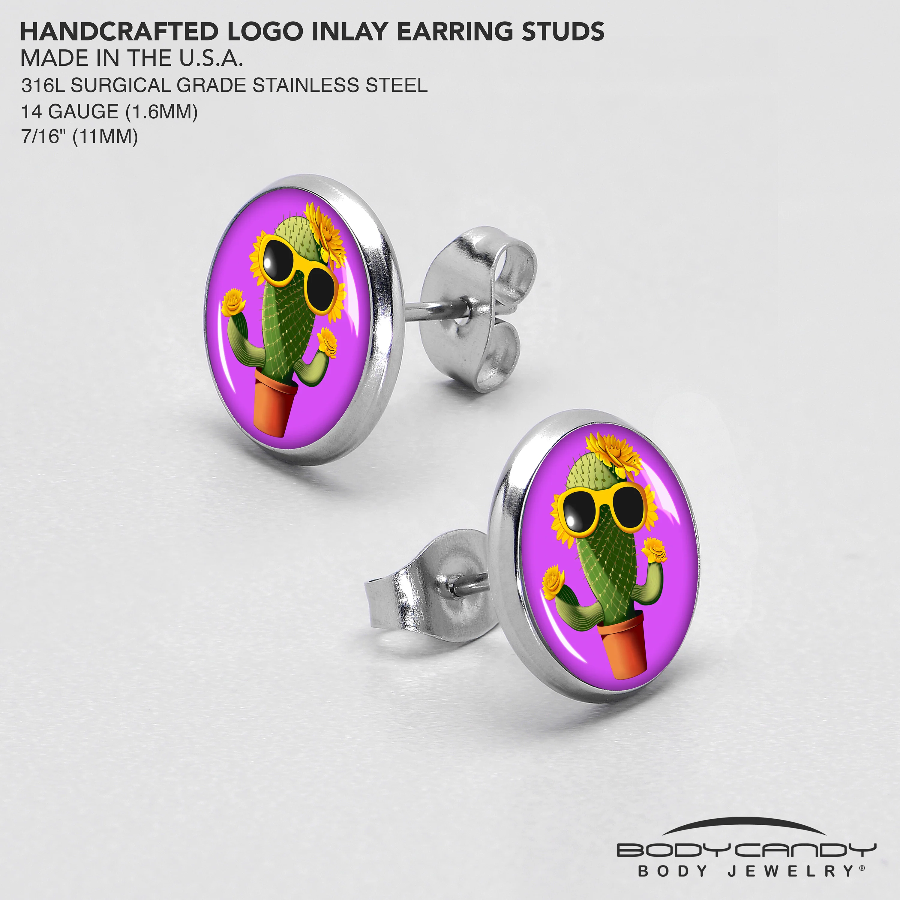 Sunflower Cactus Stud Earrings by Onyx O - Image 7