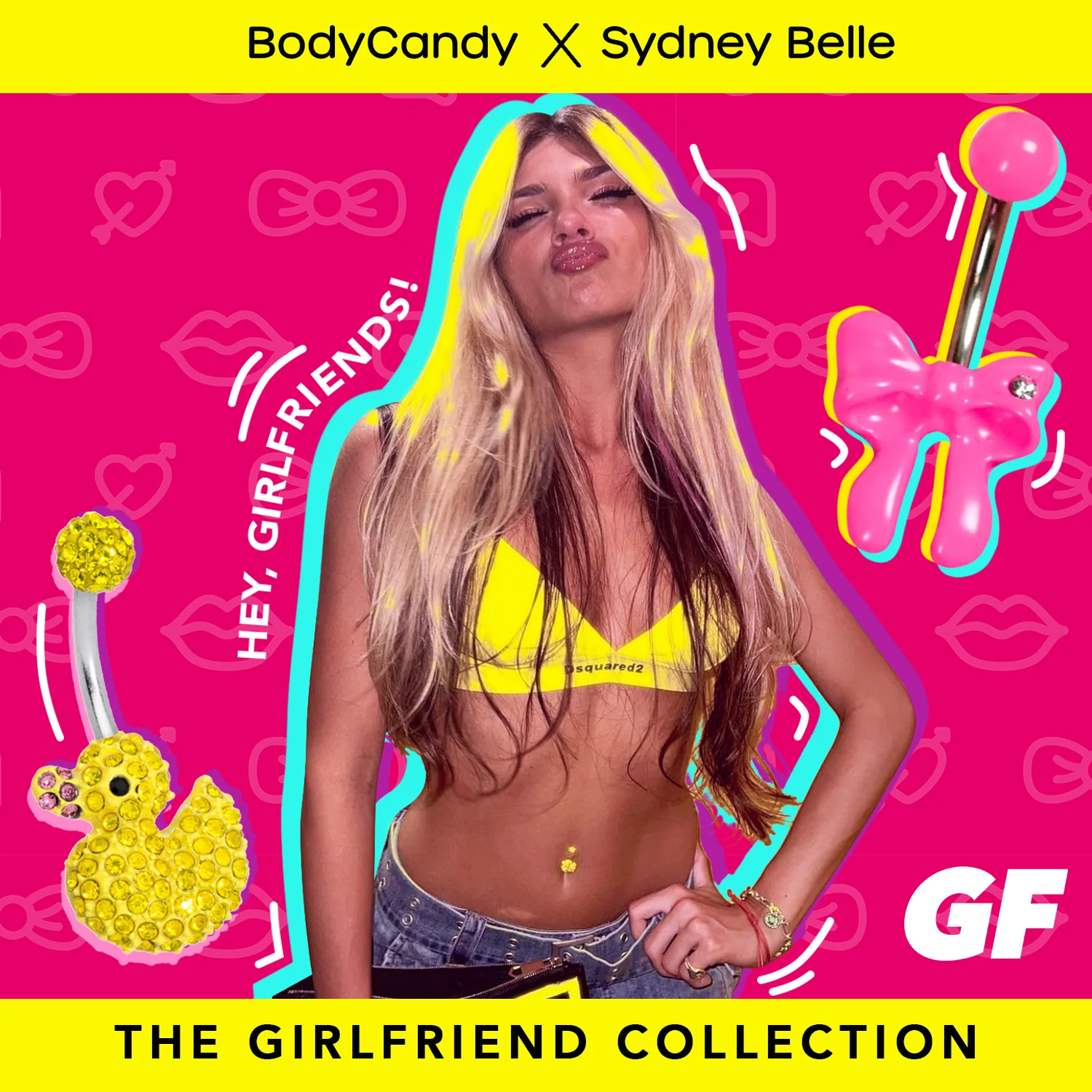 Sydney Belle Girlfriend Collection Sweet Happy Cupcake Pink Blue Double Mount Belly Ring - Image 14