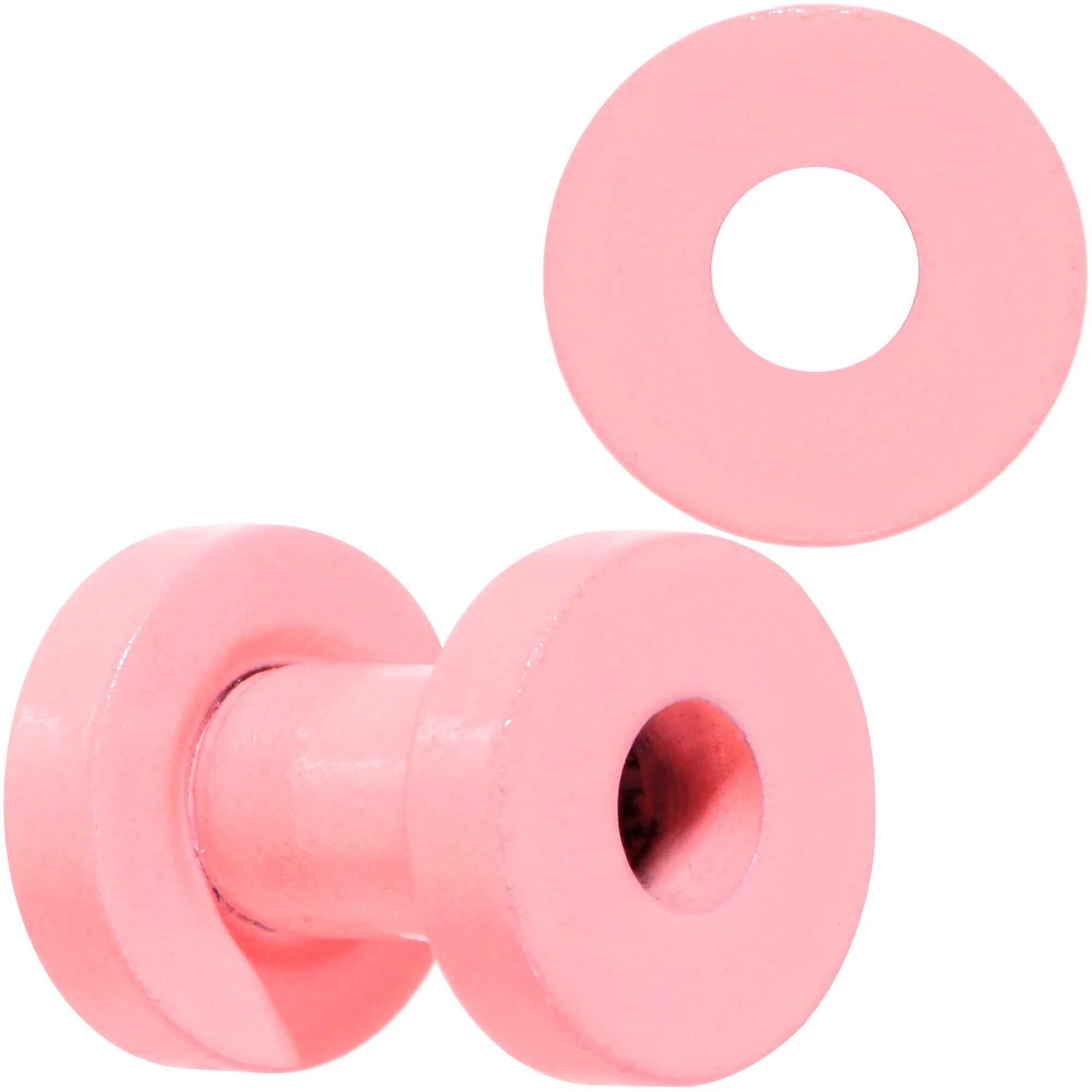 Sweet Pastel Pink Screw Fit Tunnel Plug Set 16G to 19mm - Image 19