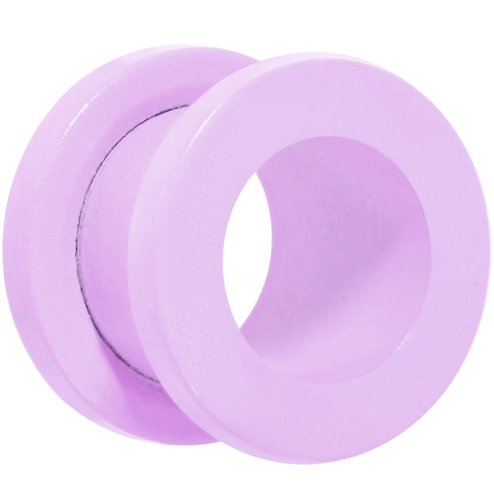 Sweet Pastel Purple Screw Fit Tunnel Plug Set 16G to 19mm - Image 2