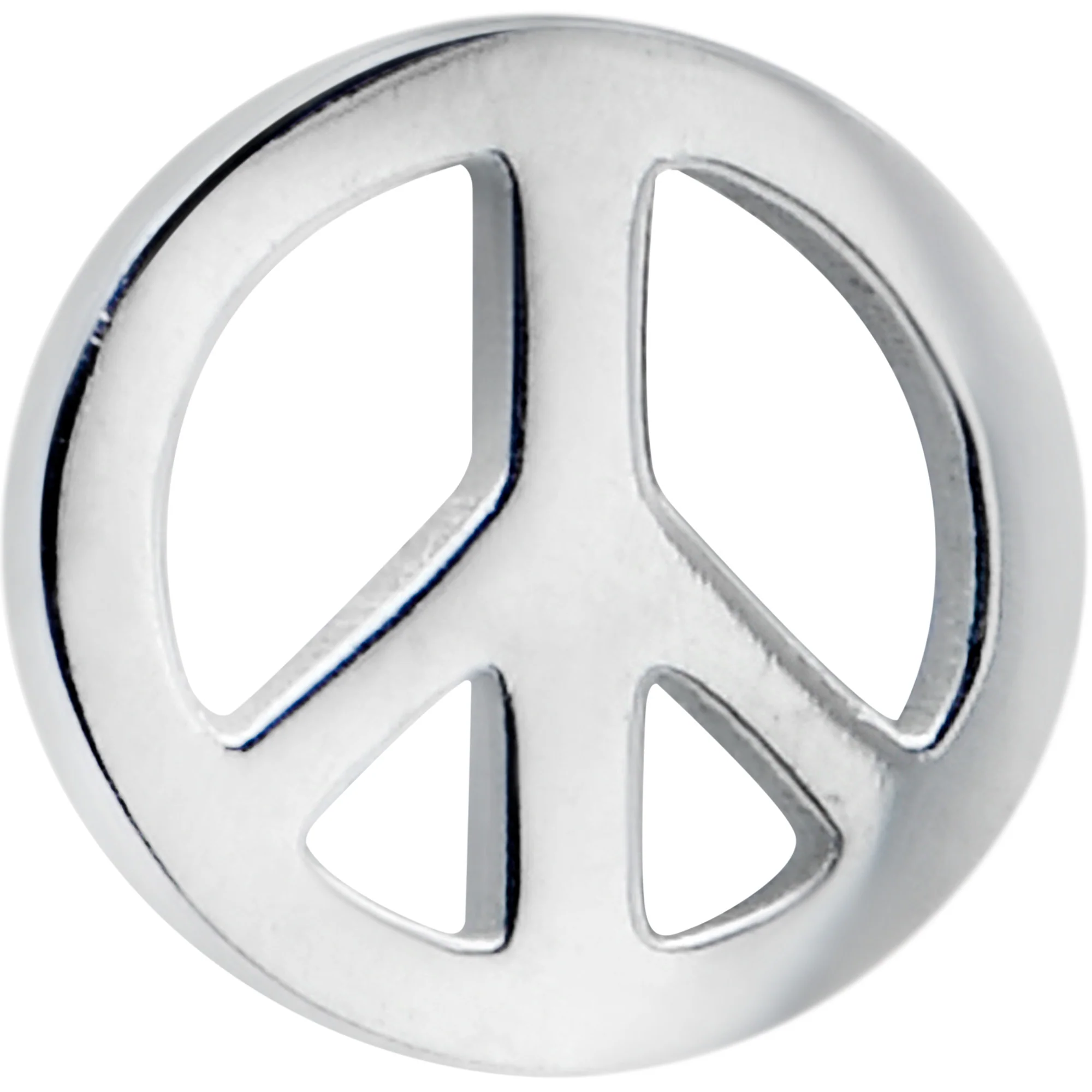 Talking About Peace Symbol Barbell Tongue Ring - Image 2