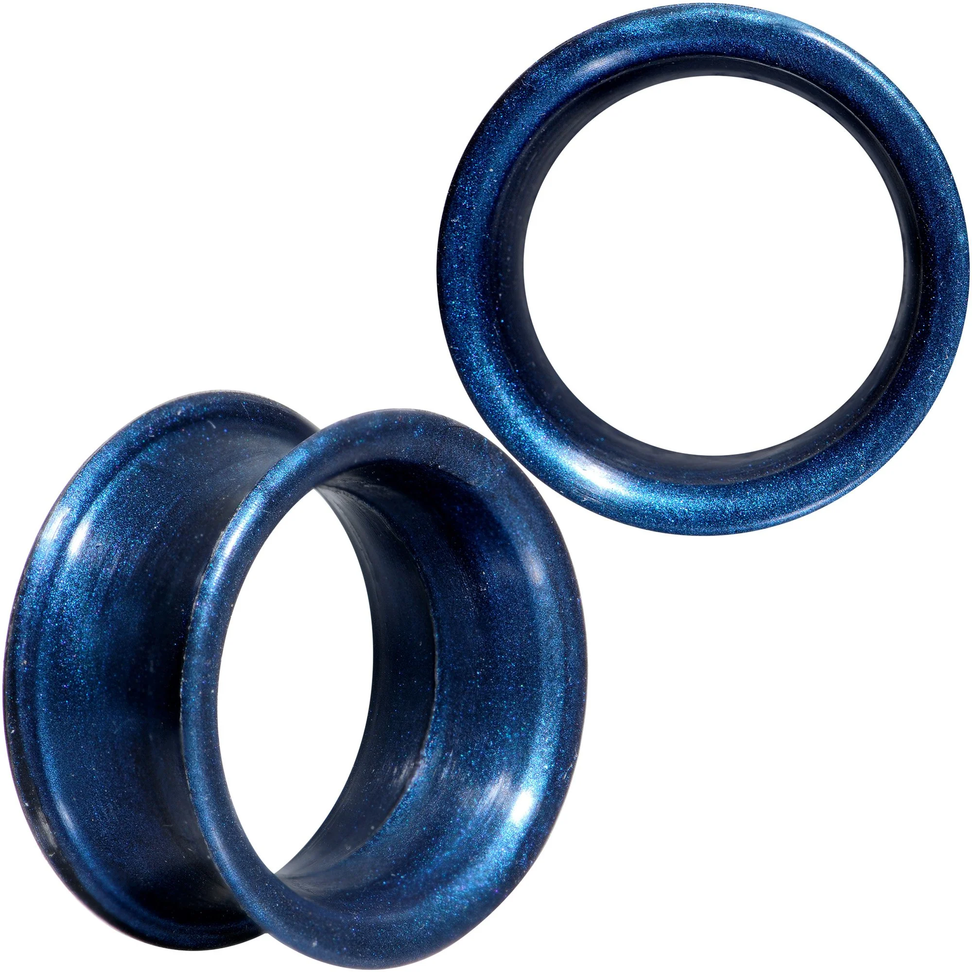 Thin Flexible Blue Silicone Tunnel Plug Set 6mm to 25mm - Image 11