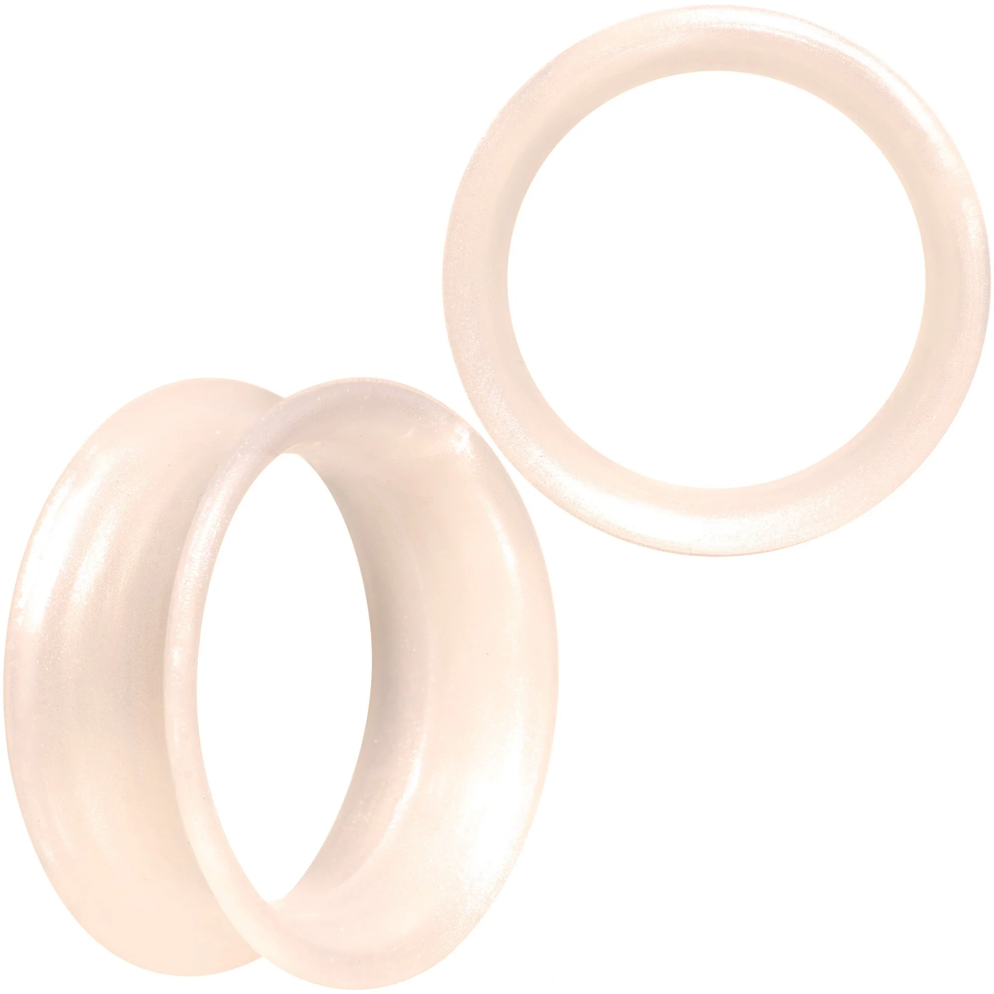 Thin Flexible Peach Silicone Tunnel Plug Set 11mm to 25mm - Image 10