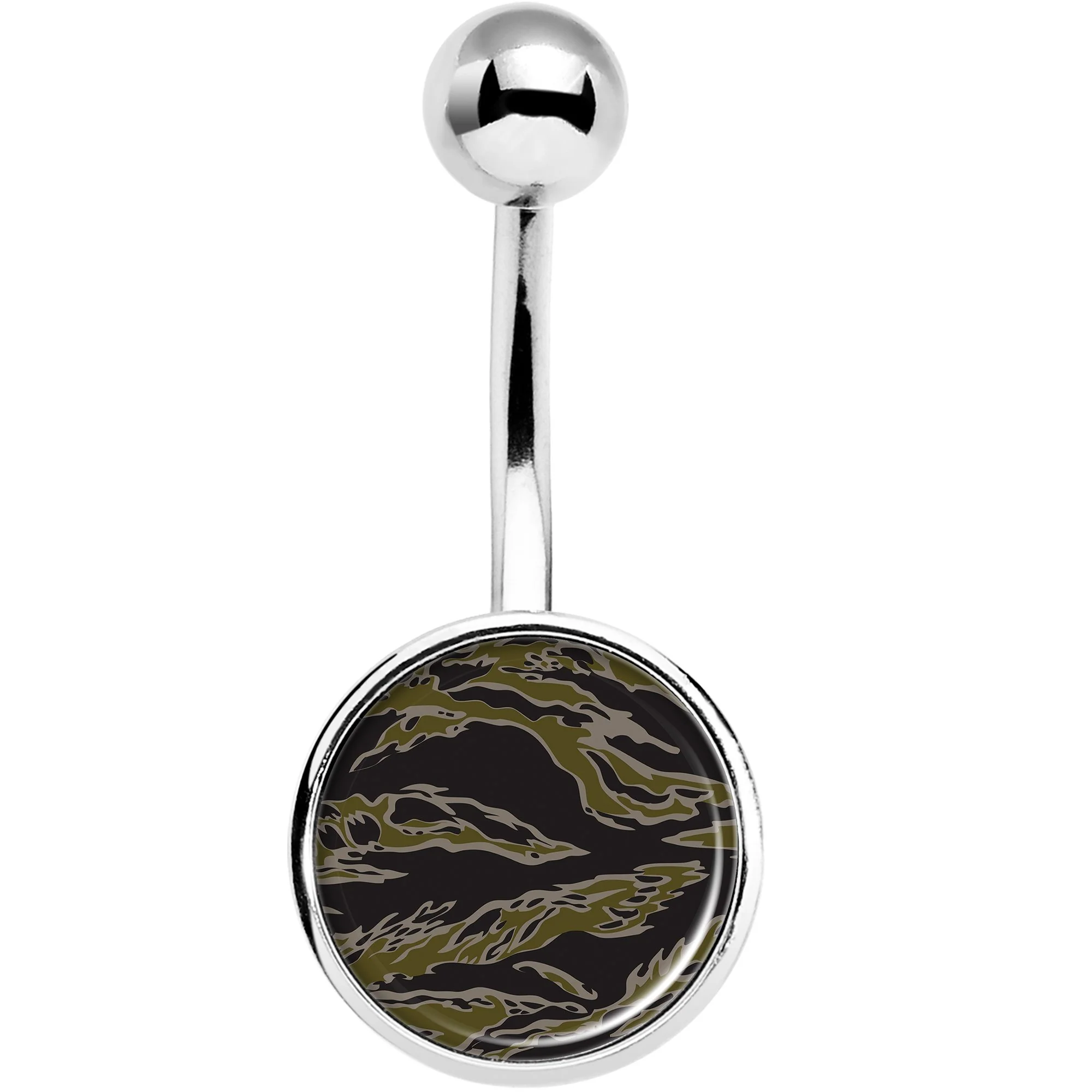 Tiger Camo Print Belly Ring - Image 2