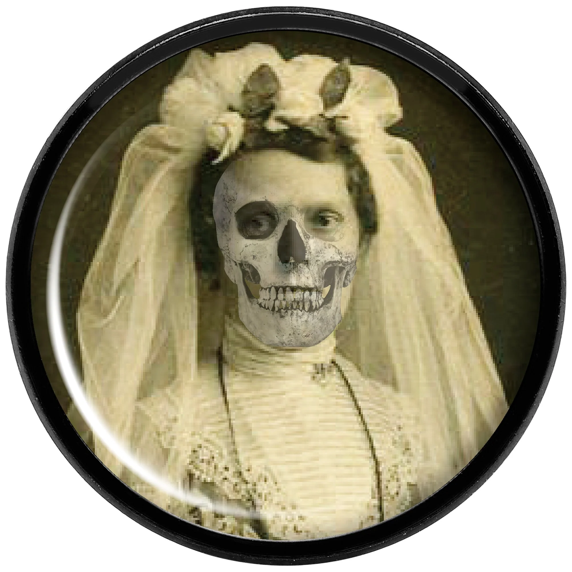 Undead Bride and Groom Halloween Black Anodized Plug Set 18mm - Image 3