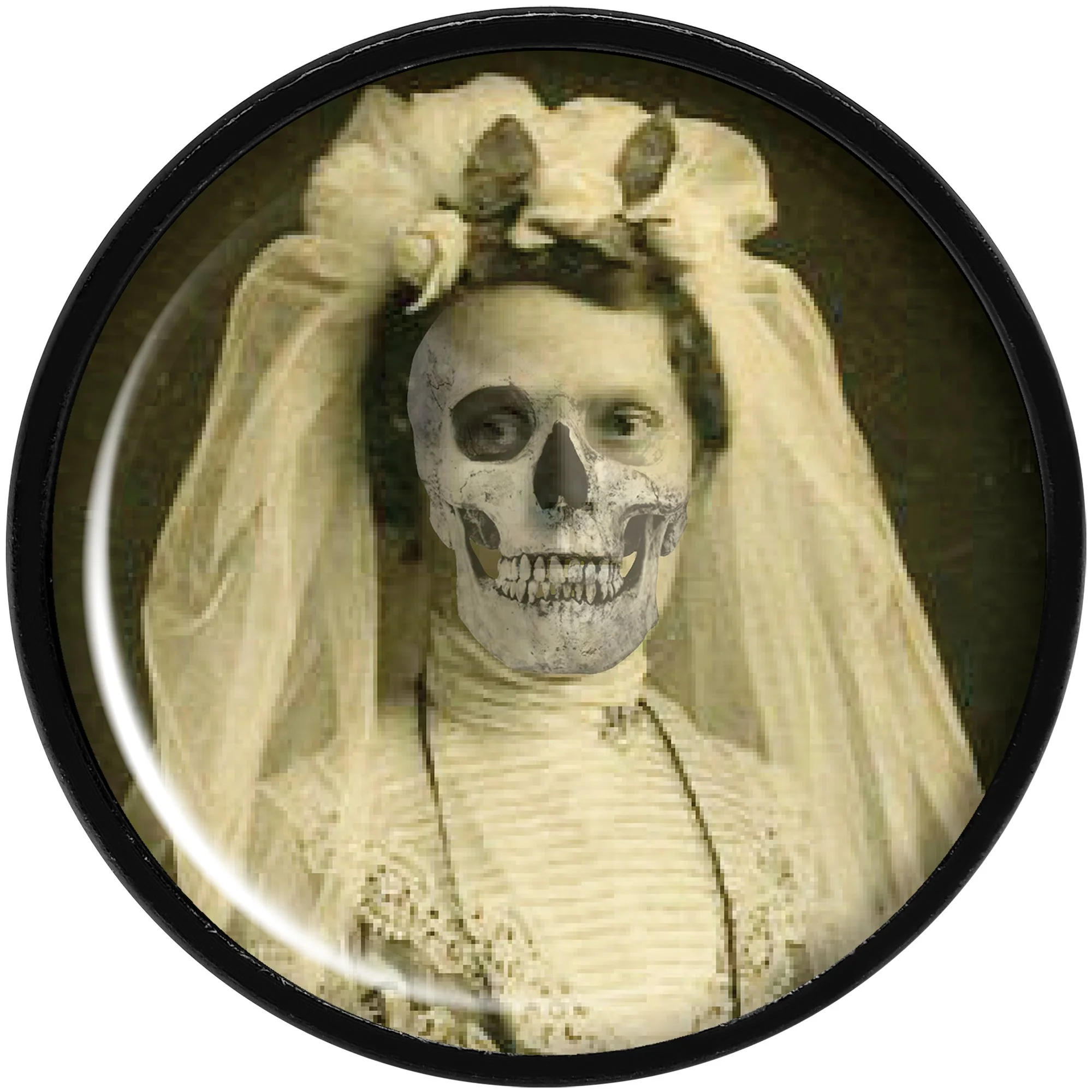 Undead Bride and Groom Halloween Black Anodized Plug Set 20mm - Image 3