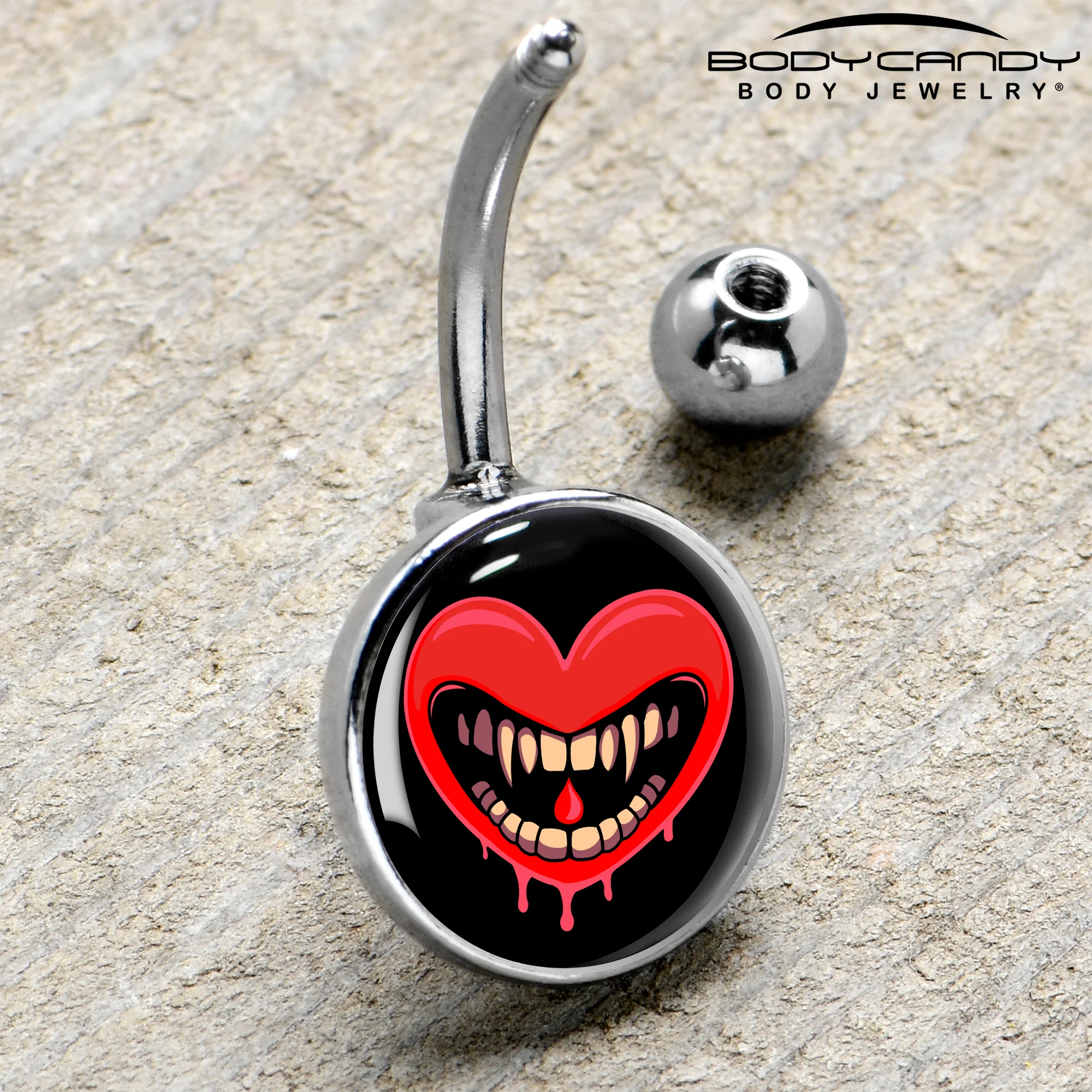 Valentine Heart Vampire Belly Ring - Image 4