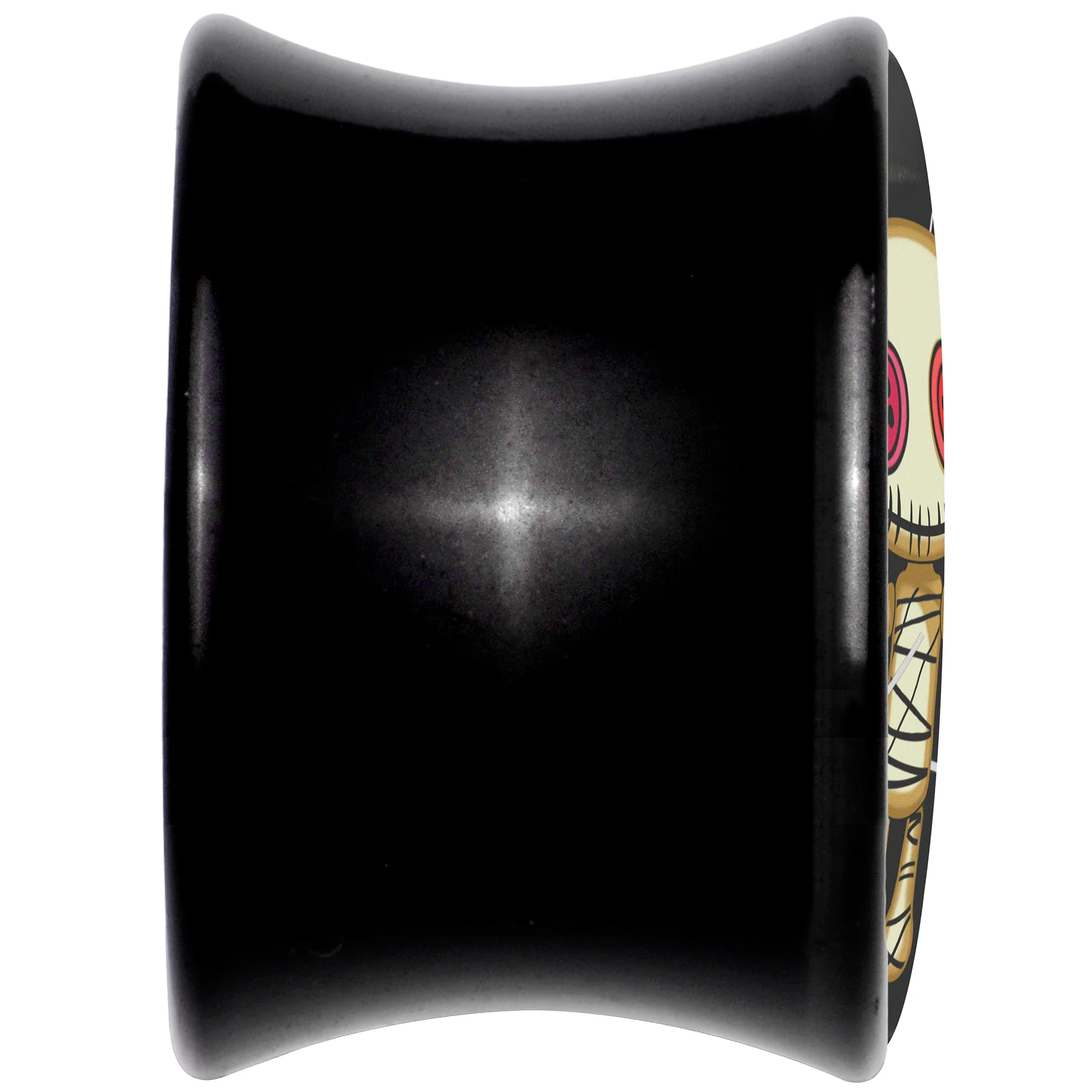 0G Voodoo Doll Black Acrylic Saddle Plug Set by Onyx O - Image 5